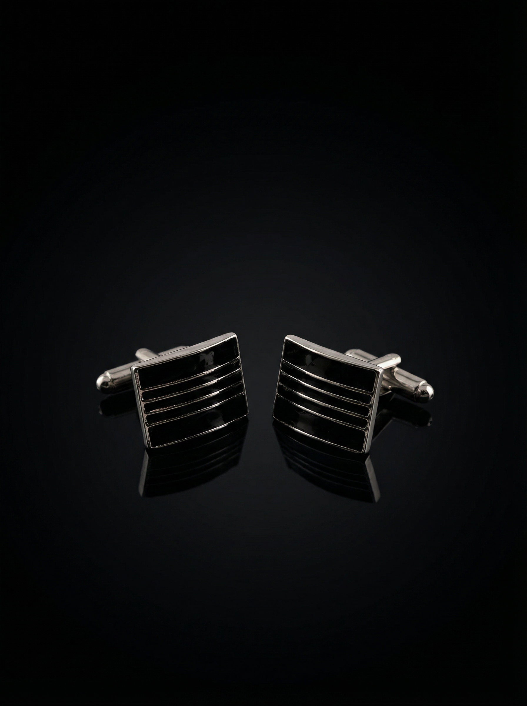 Layered Striped Cufflinks Tivaaro