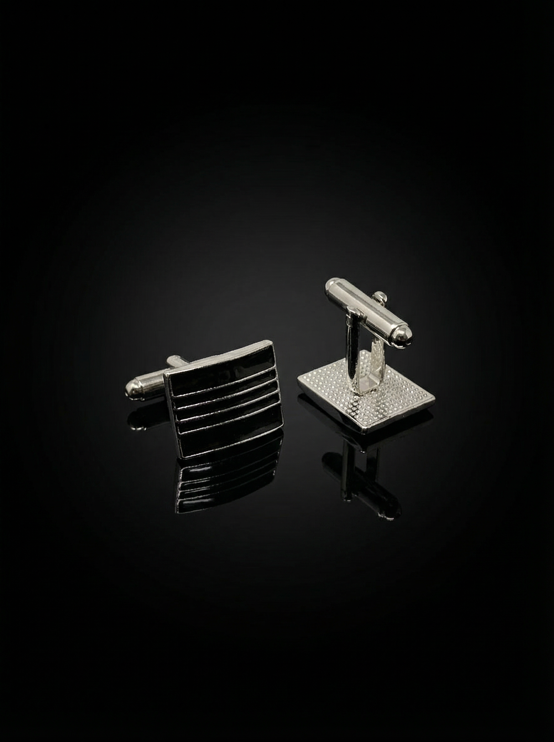 Layered Striped Cufflinks Tivaaro