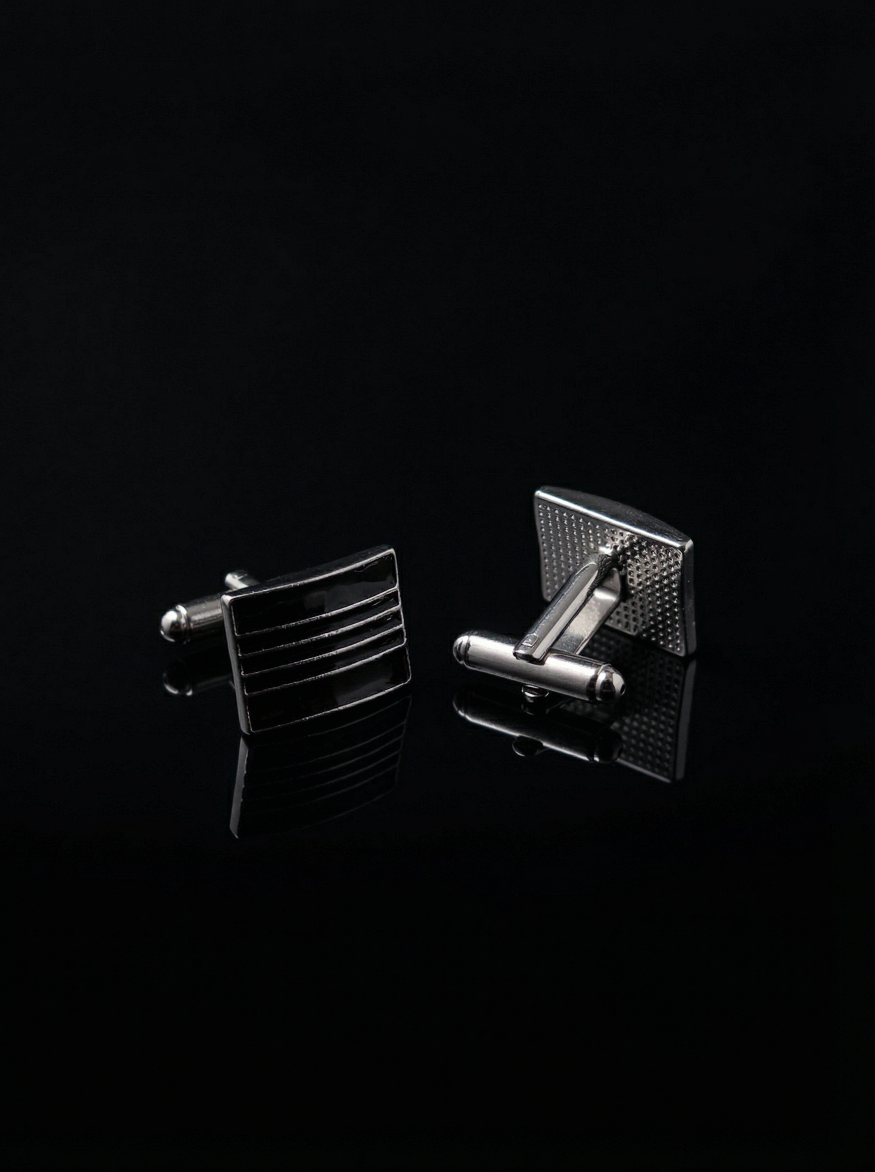Layered Striped Cufflinks Tivaaro
