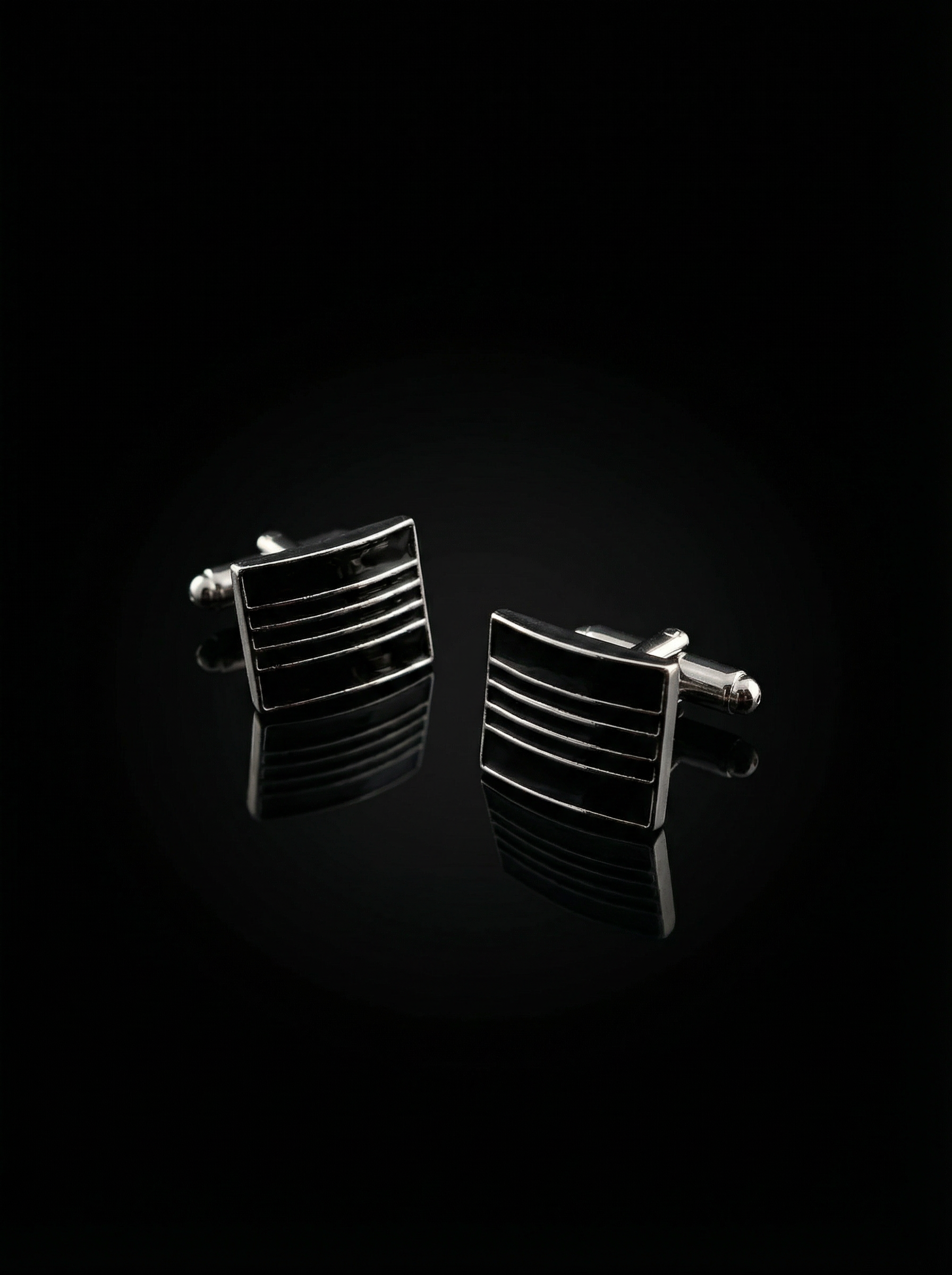 Layered Striped Cufflinks Tivaaro