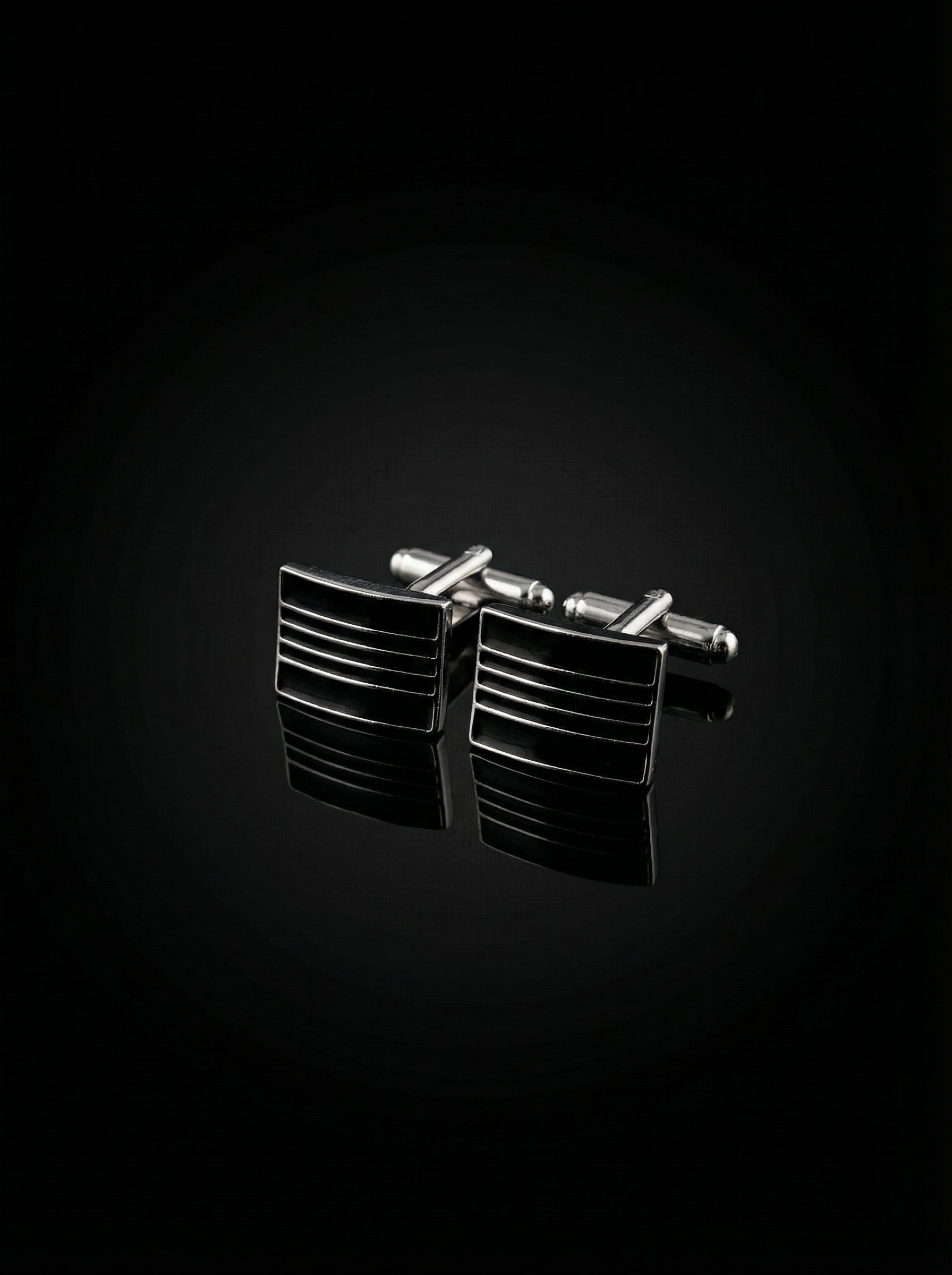 Layered Striped Cufflinks Tivaaro
