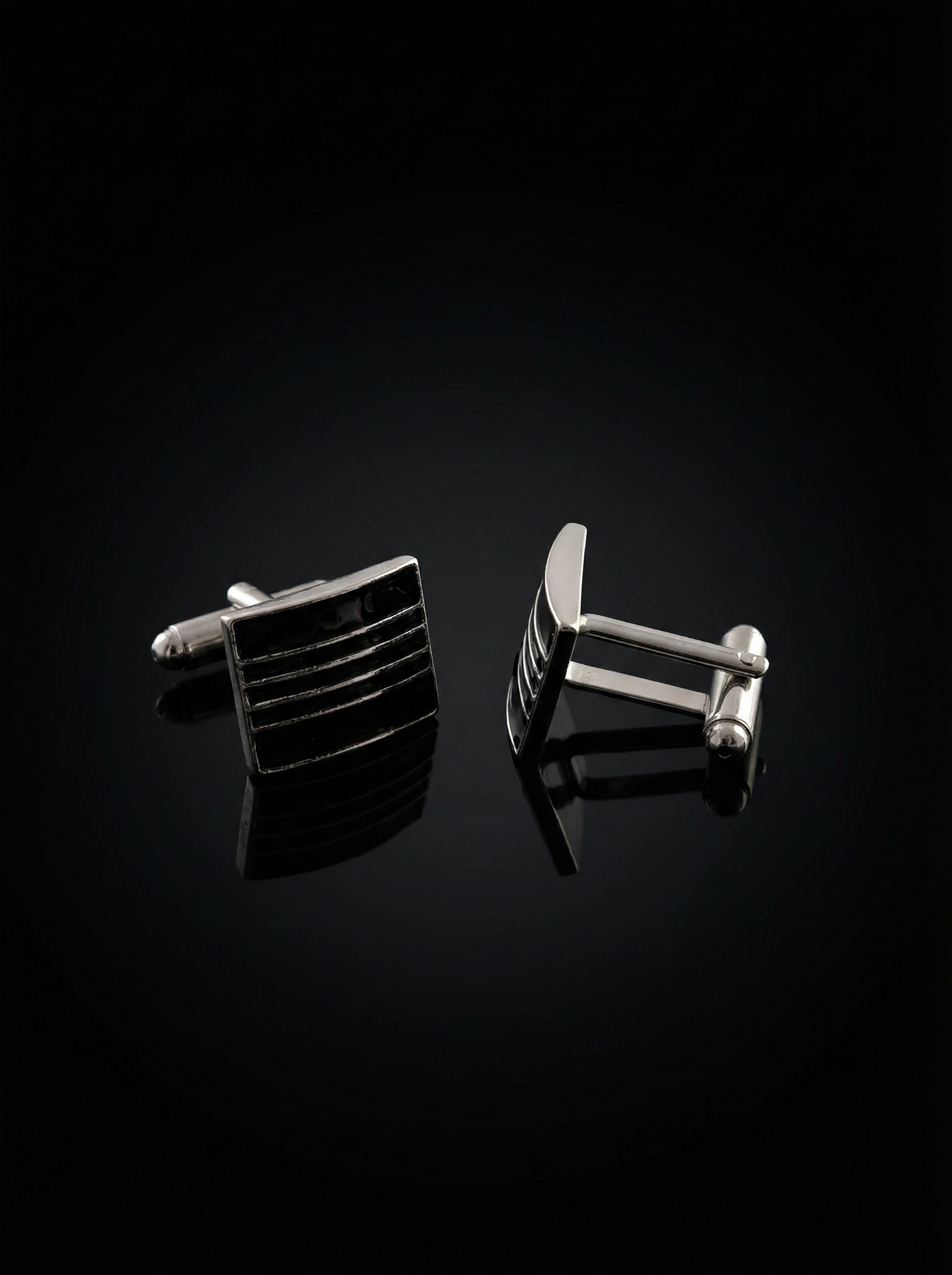 Layered Striped Cufflinks Tivaaro