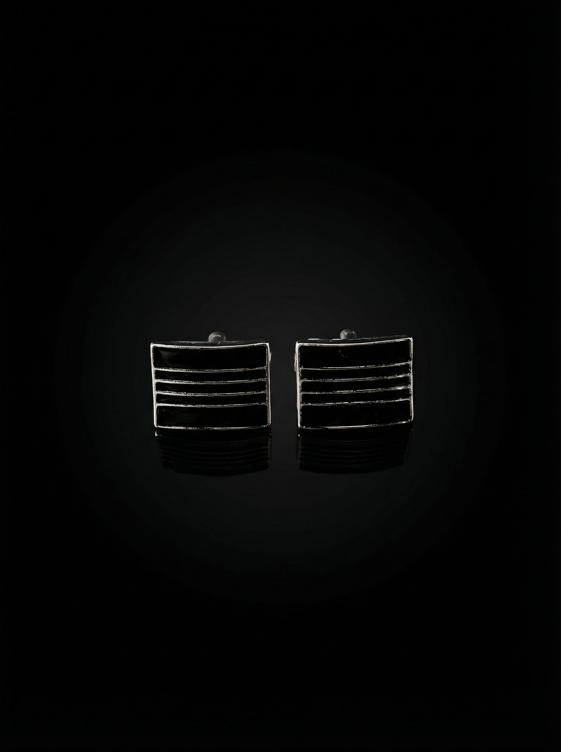 Layered Striped Cufflinks Tivaaro
