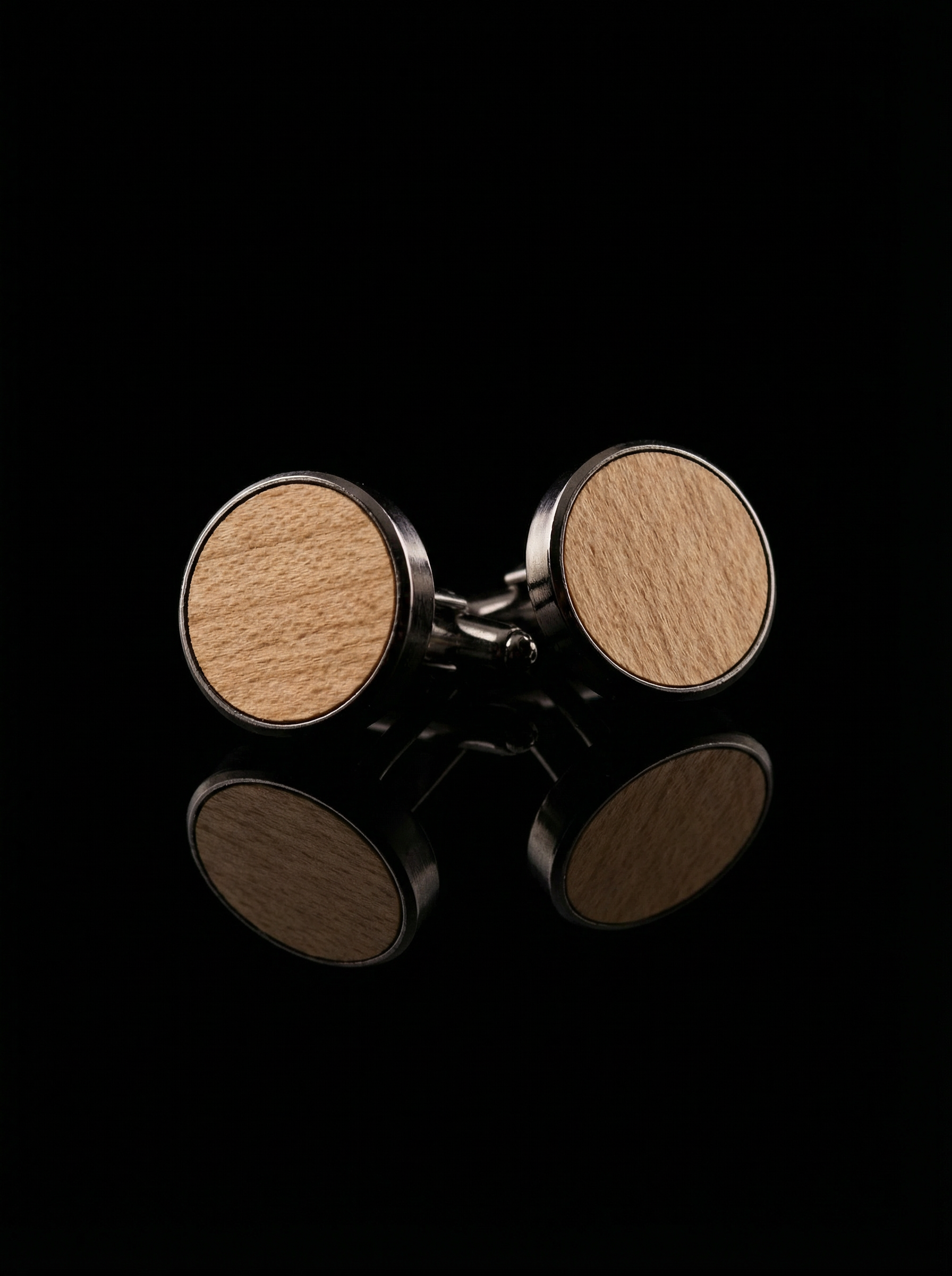 Light Wood Cufflinks Tivaaro