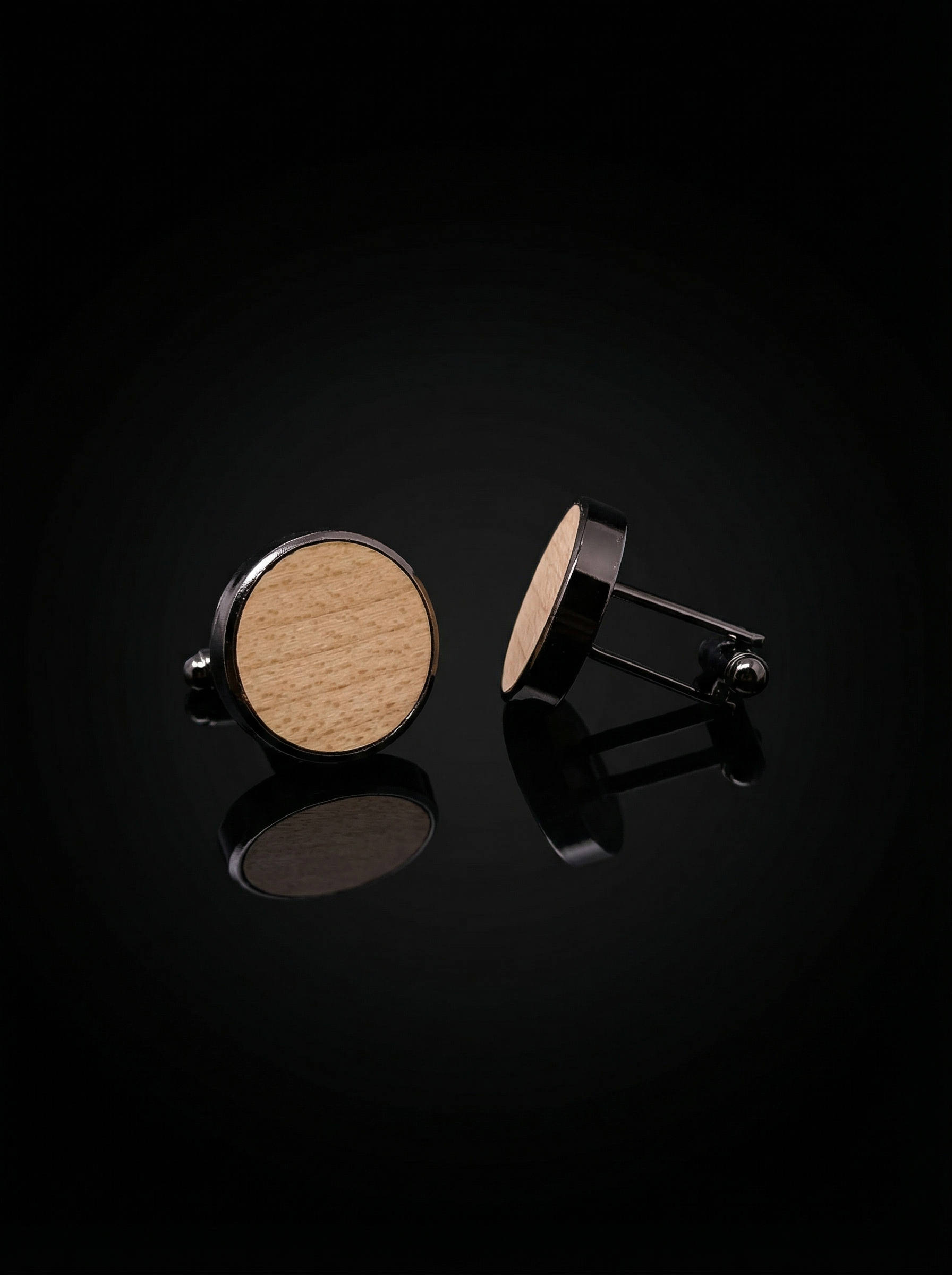 Light Wood Cufflinks Tivaaro