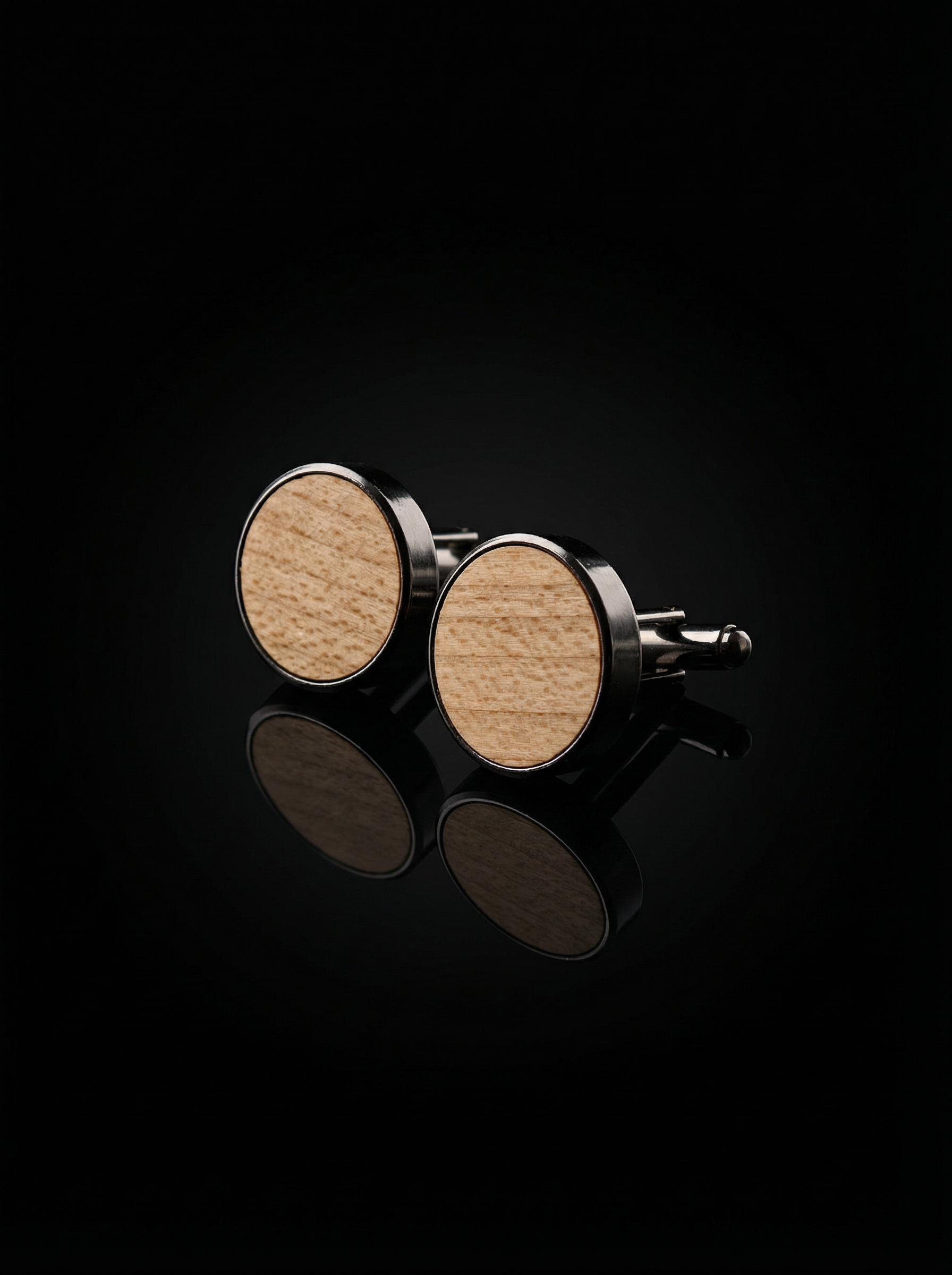 Light Wood Cufflinks Tivaaro