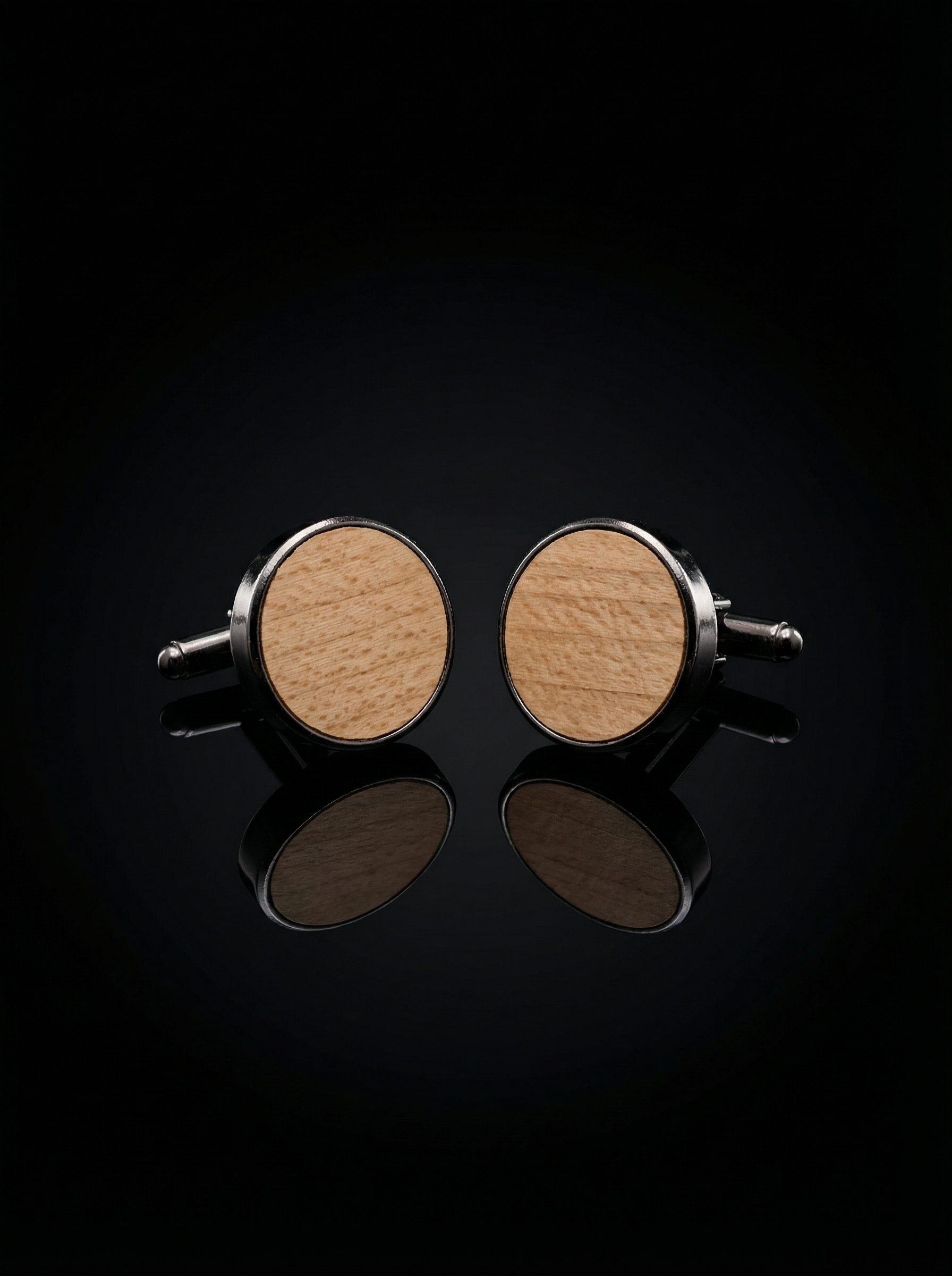 Light Wood Cufflinks Tivaaro
