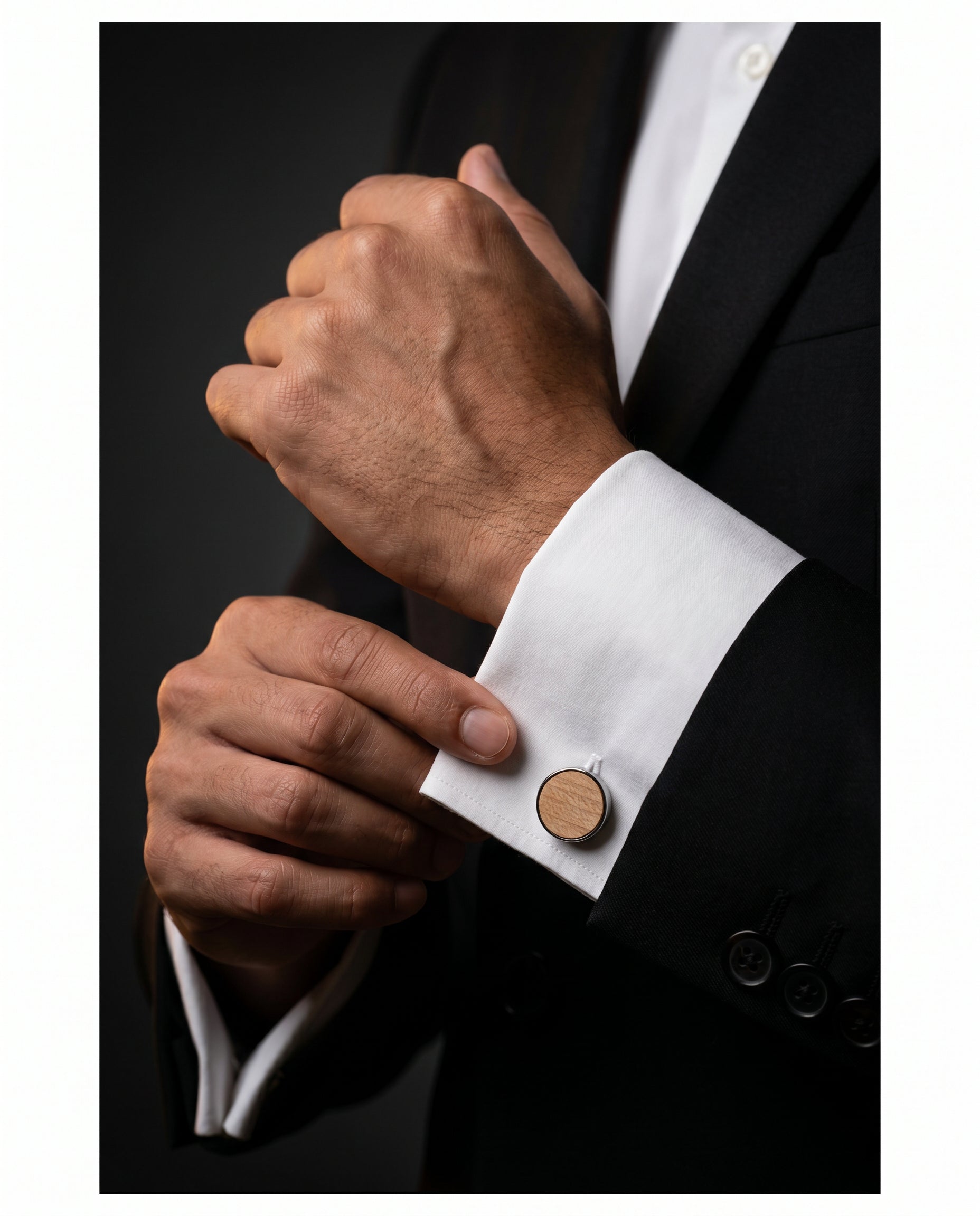 Light Wood Cufflinks Tivaaro