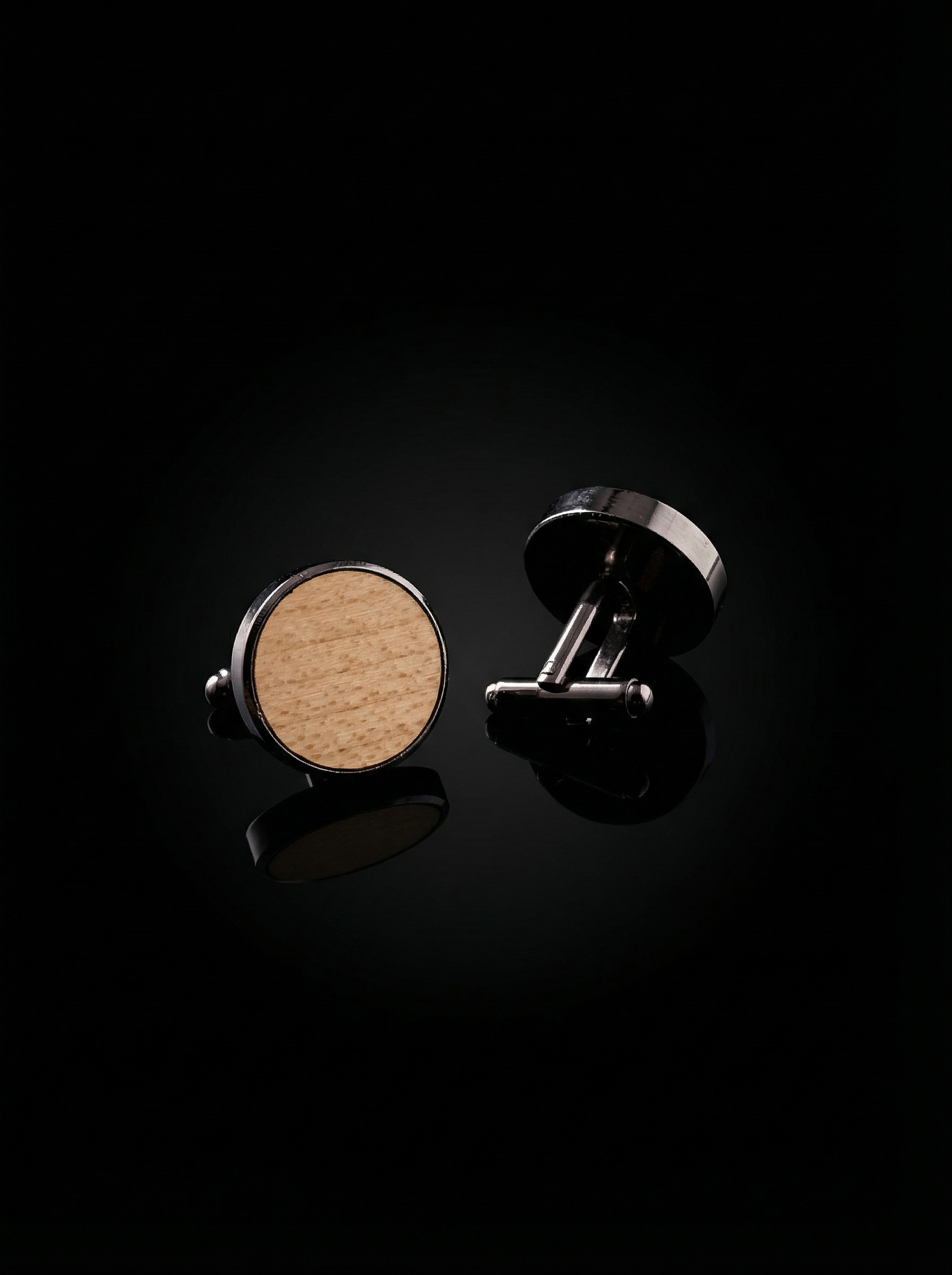 Light Wood Cufflinks Tivaaro