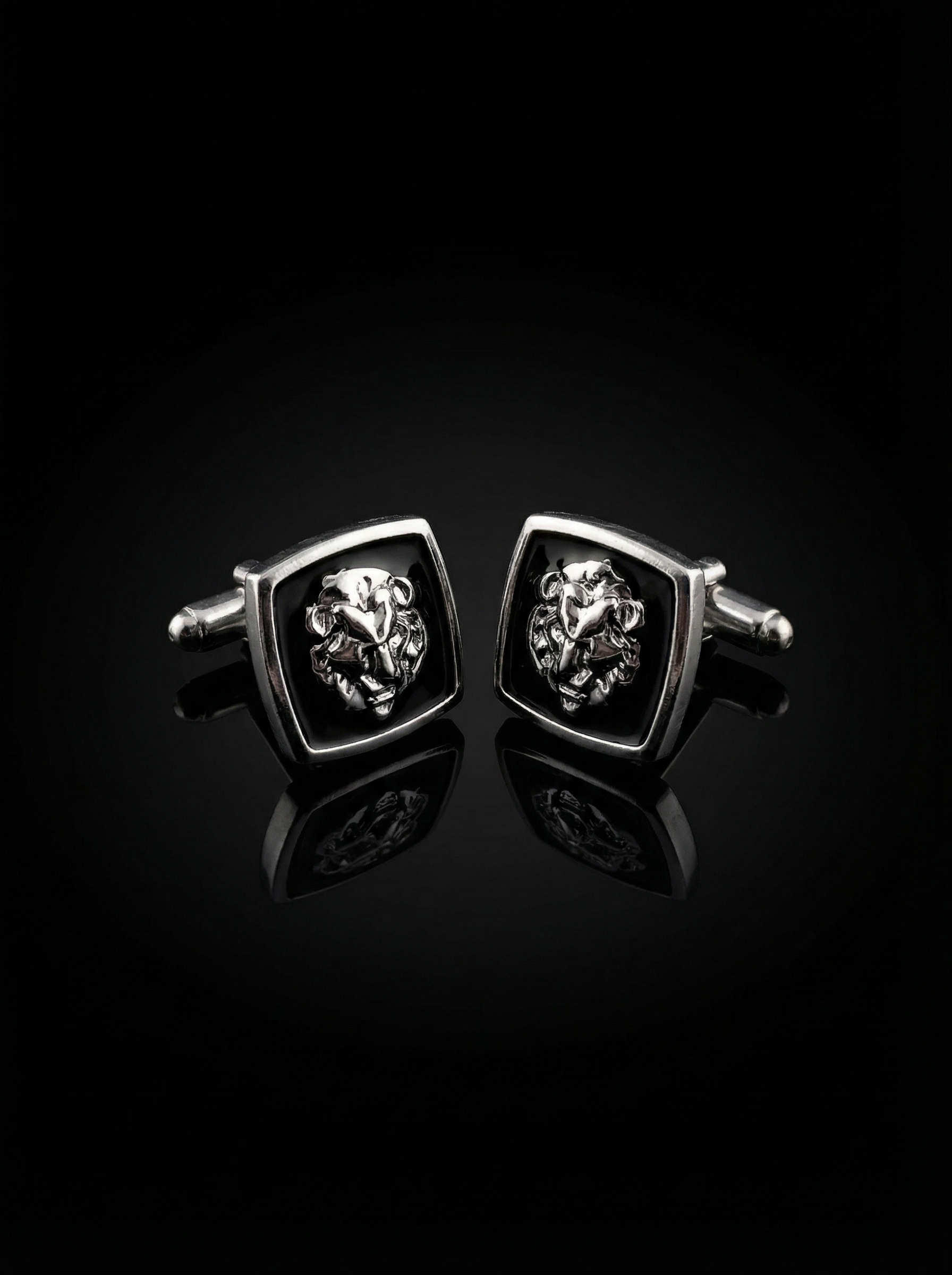 Lion Face Cufflinks Tivaaro