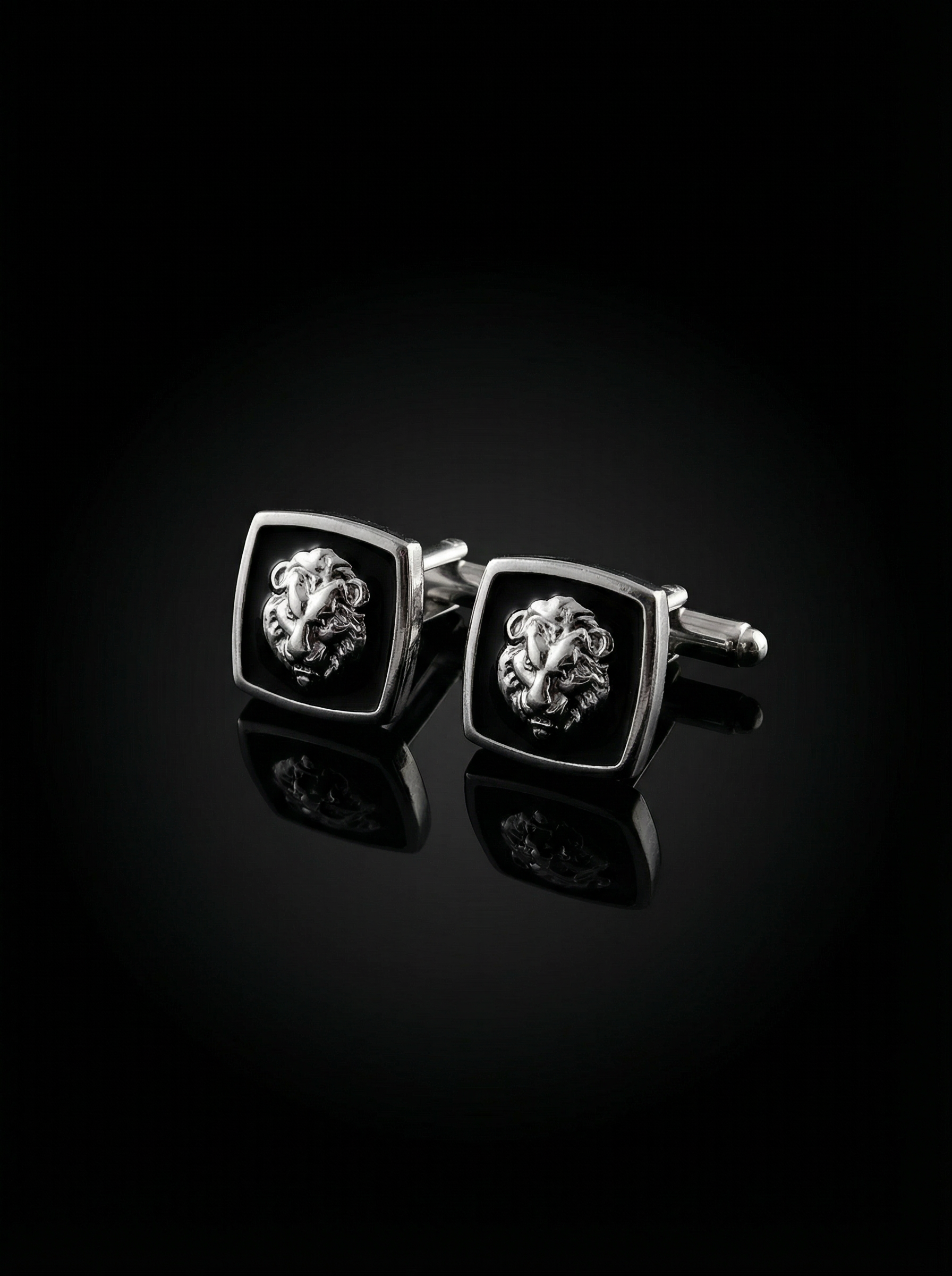 Lion Face Cufflinks Tivaaro