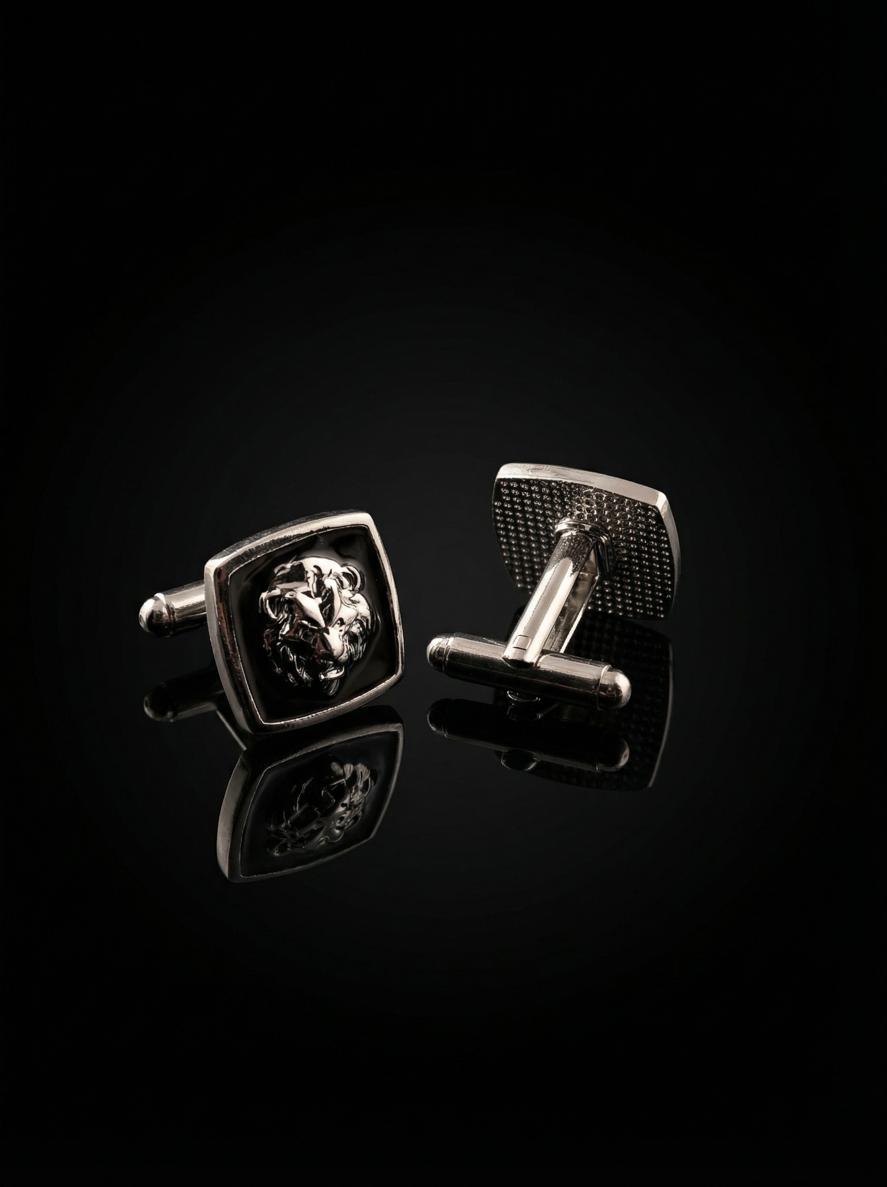 Lion Face Cufflinks Tivaaro