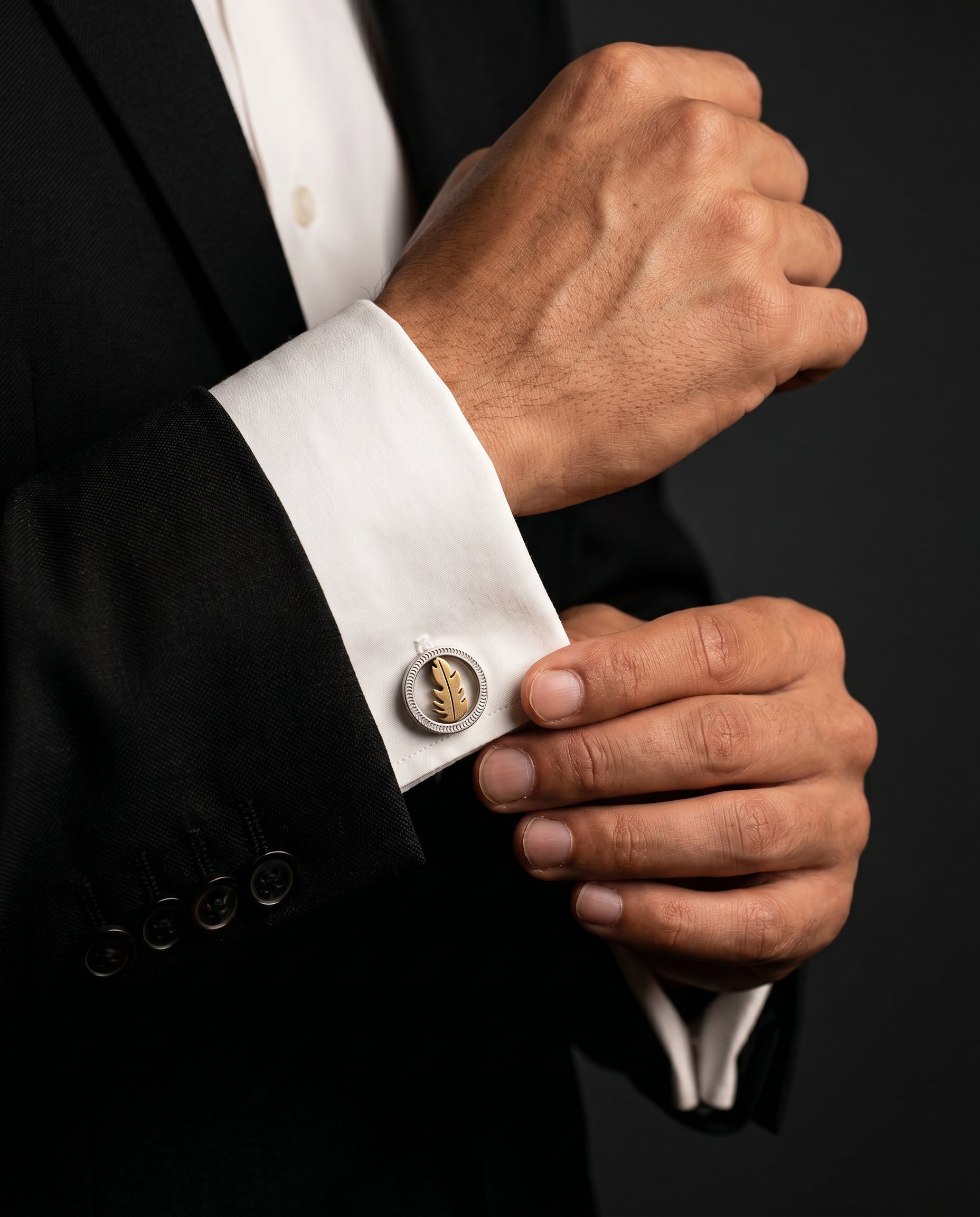 Long Leaf Cufflinks by Tivaaro