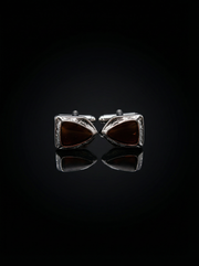 Maroon Triangular Cufflinks Tivaaro