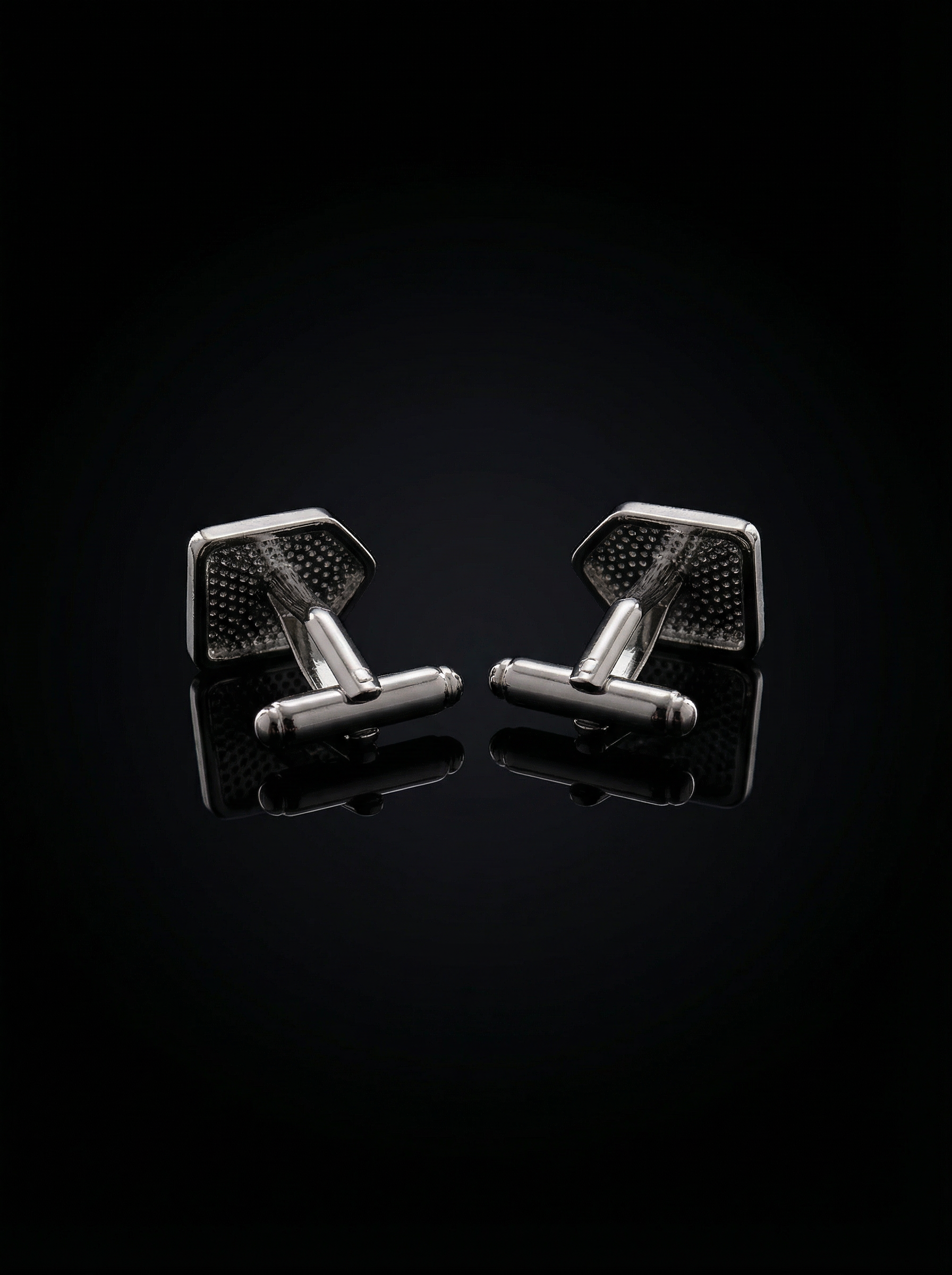 Maroon Triangular Cufflinks Tivaaro