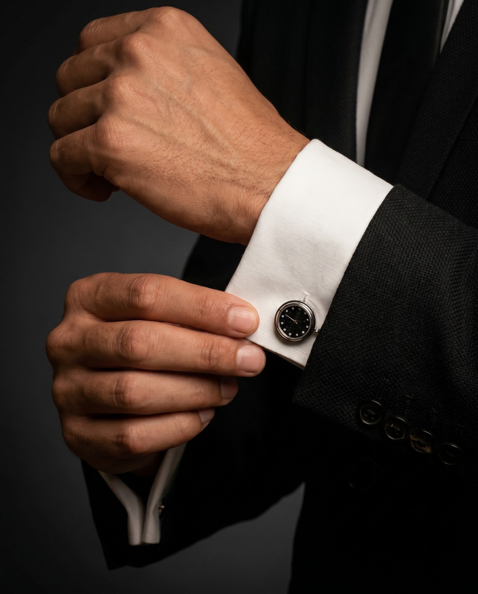 Midnight Glitter Cufflinks by Tivaaro