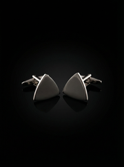 Minimalist Triangle Silver Cufflinks Tivaaro