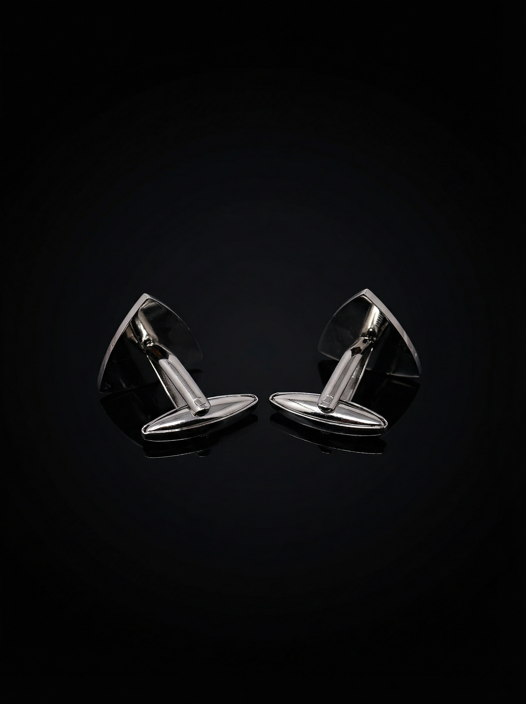 Minimalist Triangle Silver Cufflinks Tivaaro
