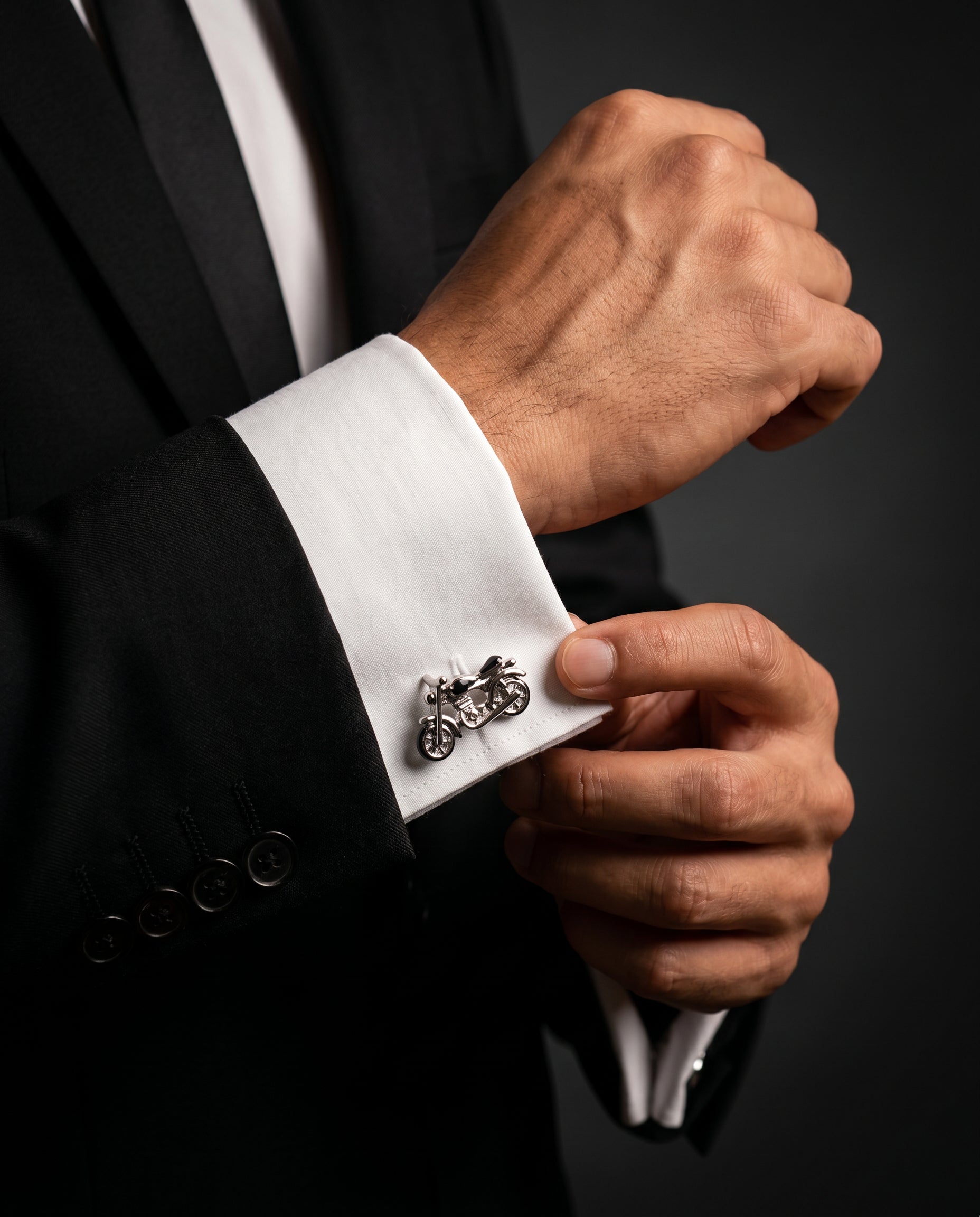 Motorcycle Figurine Cufflinks by Tivaaro