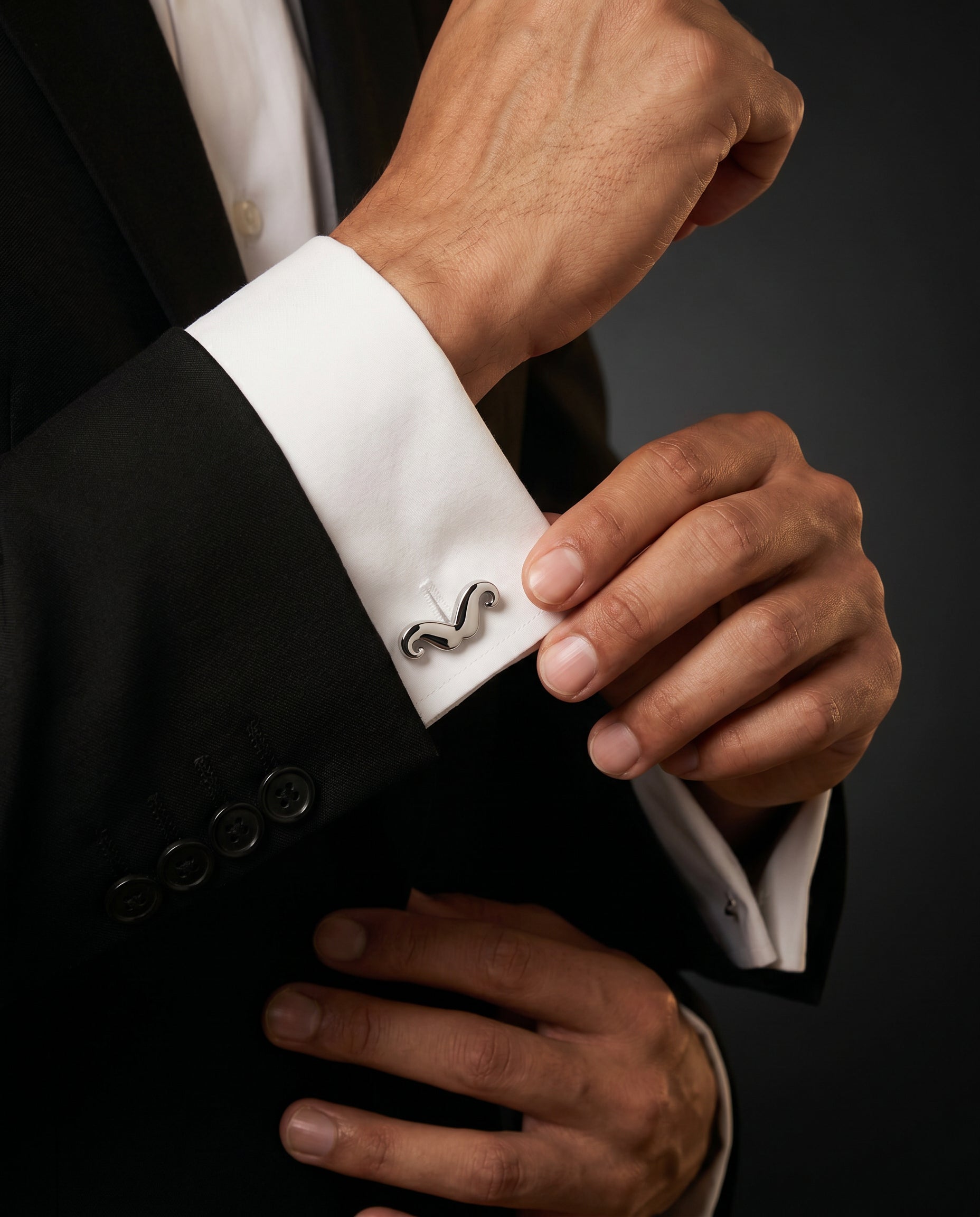 Moustache Cufflinks by Tivaaro