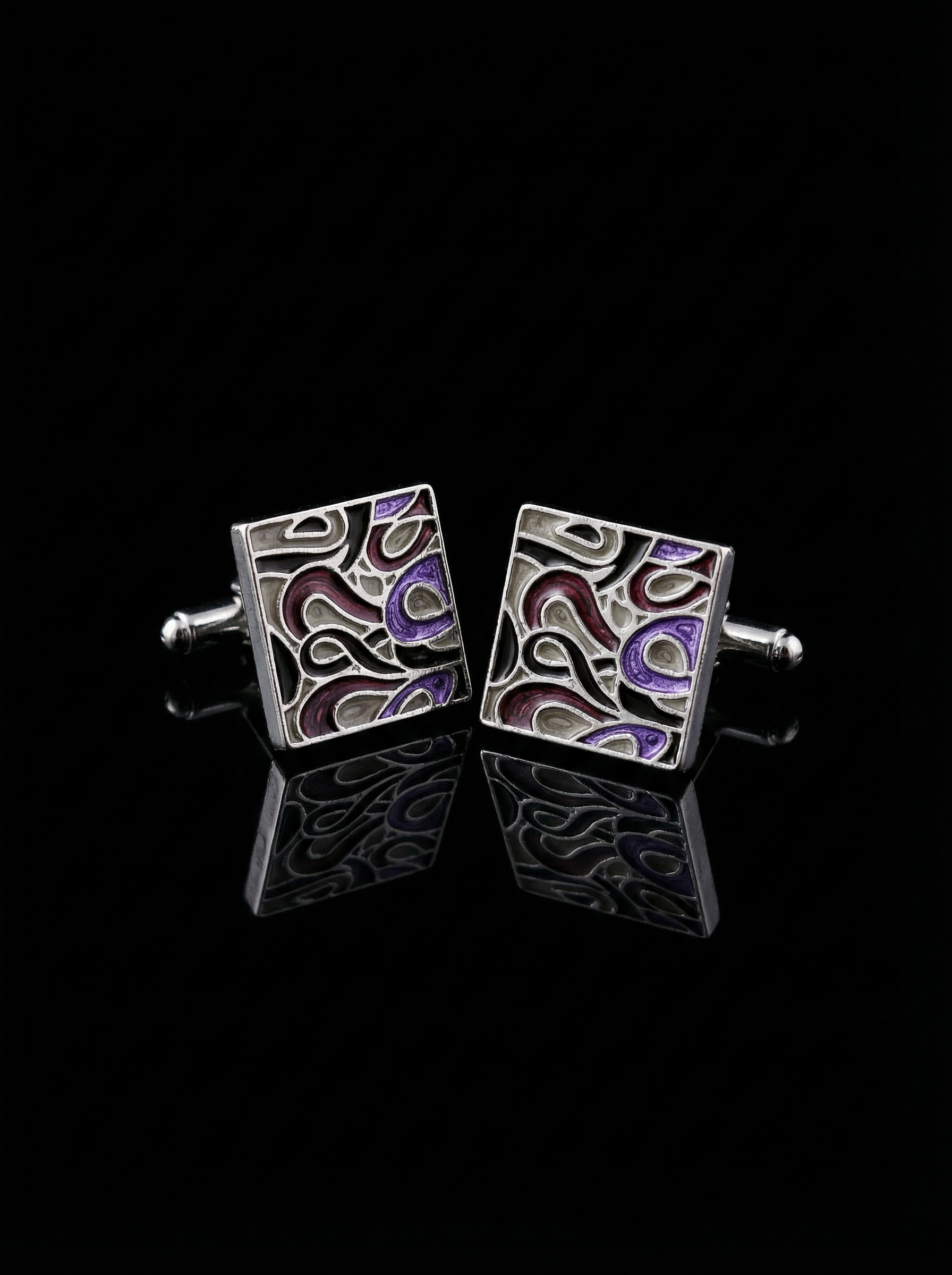 Multicolor Abstract Cufflinks Tivaaro
