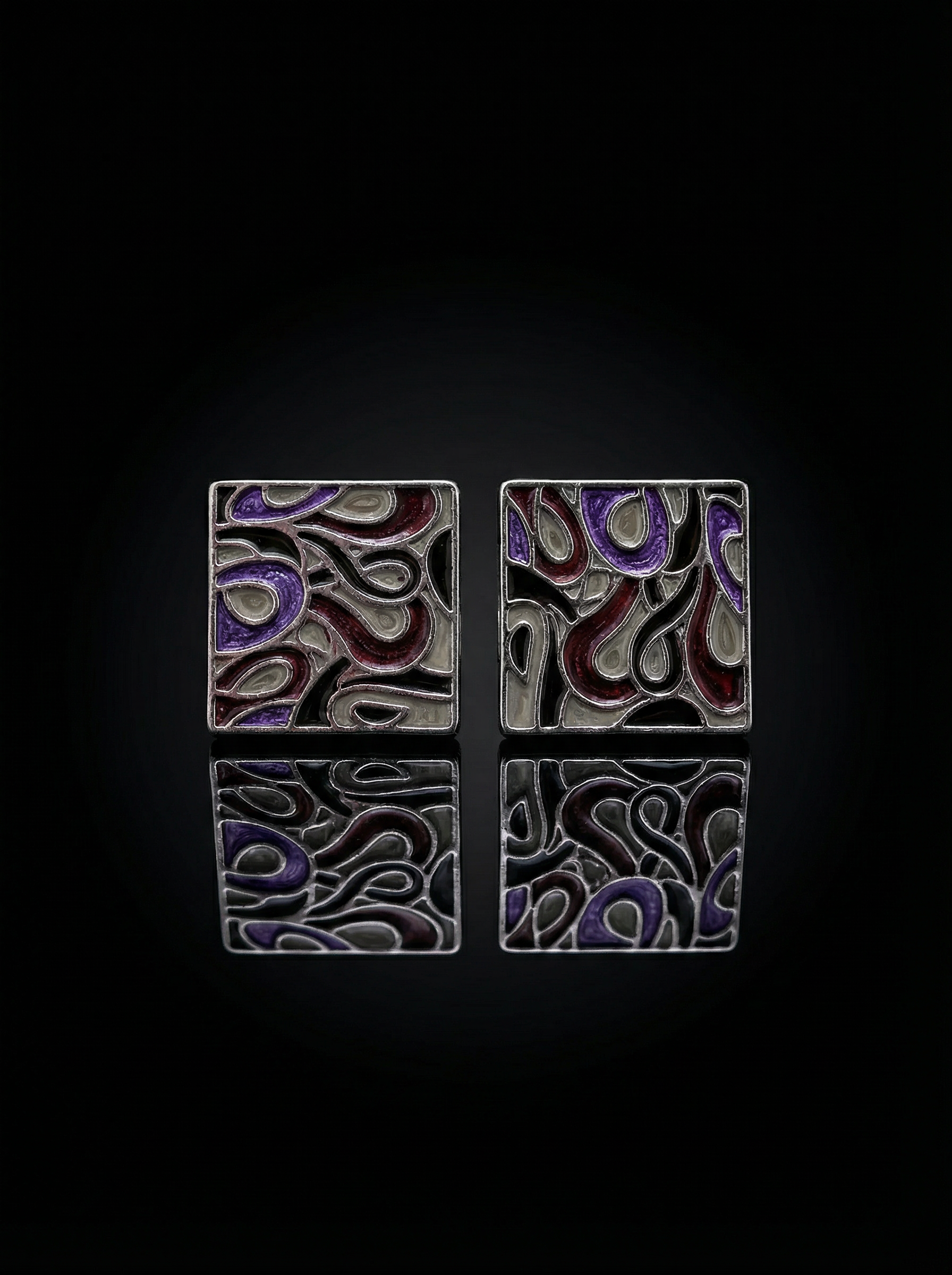 Multicolor Abstract Cufflinks Tivaaro