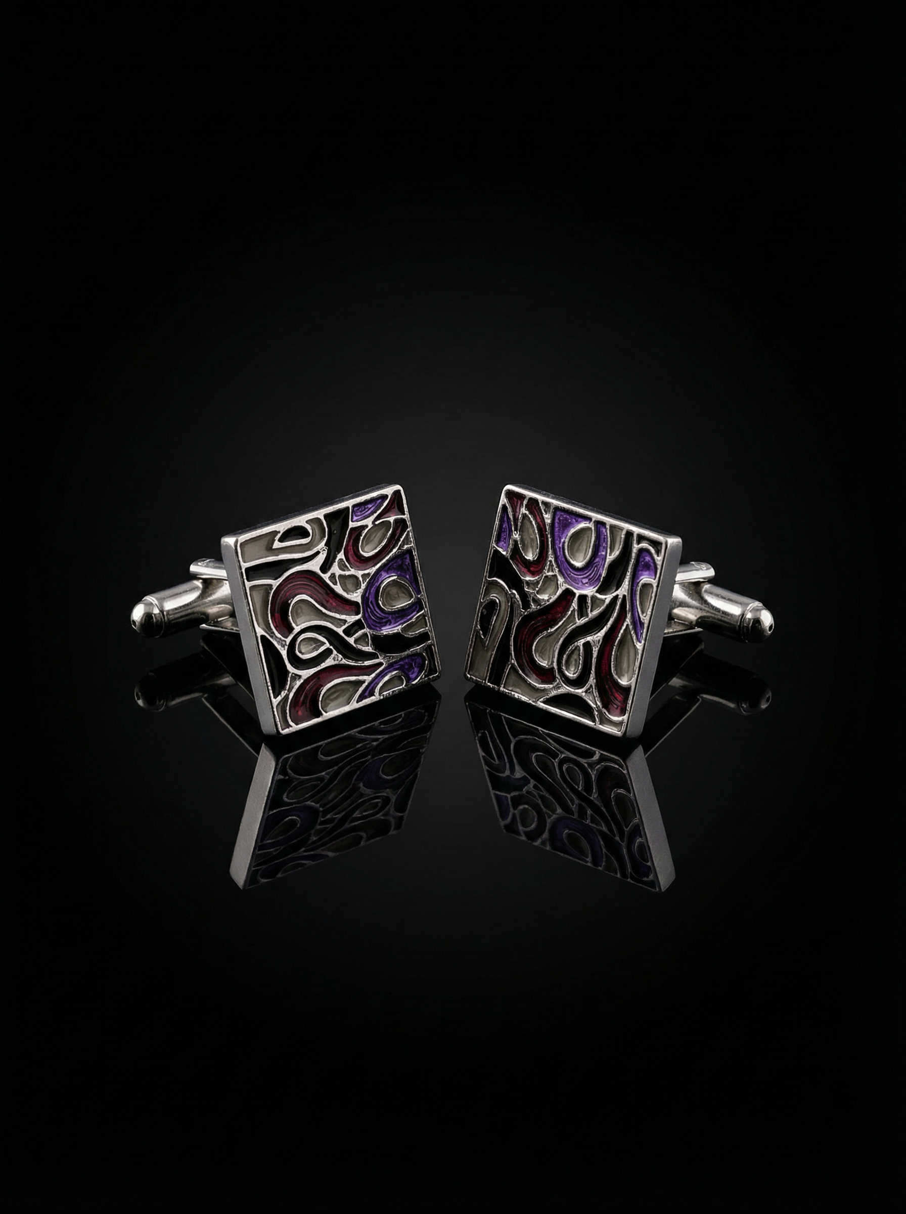 Multicolor Abstract Cufflinks Tivaaro