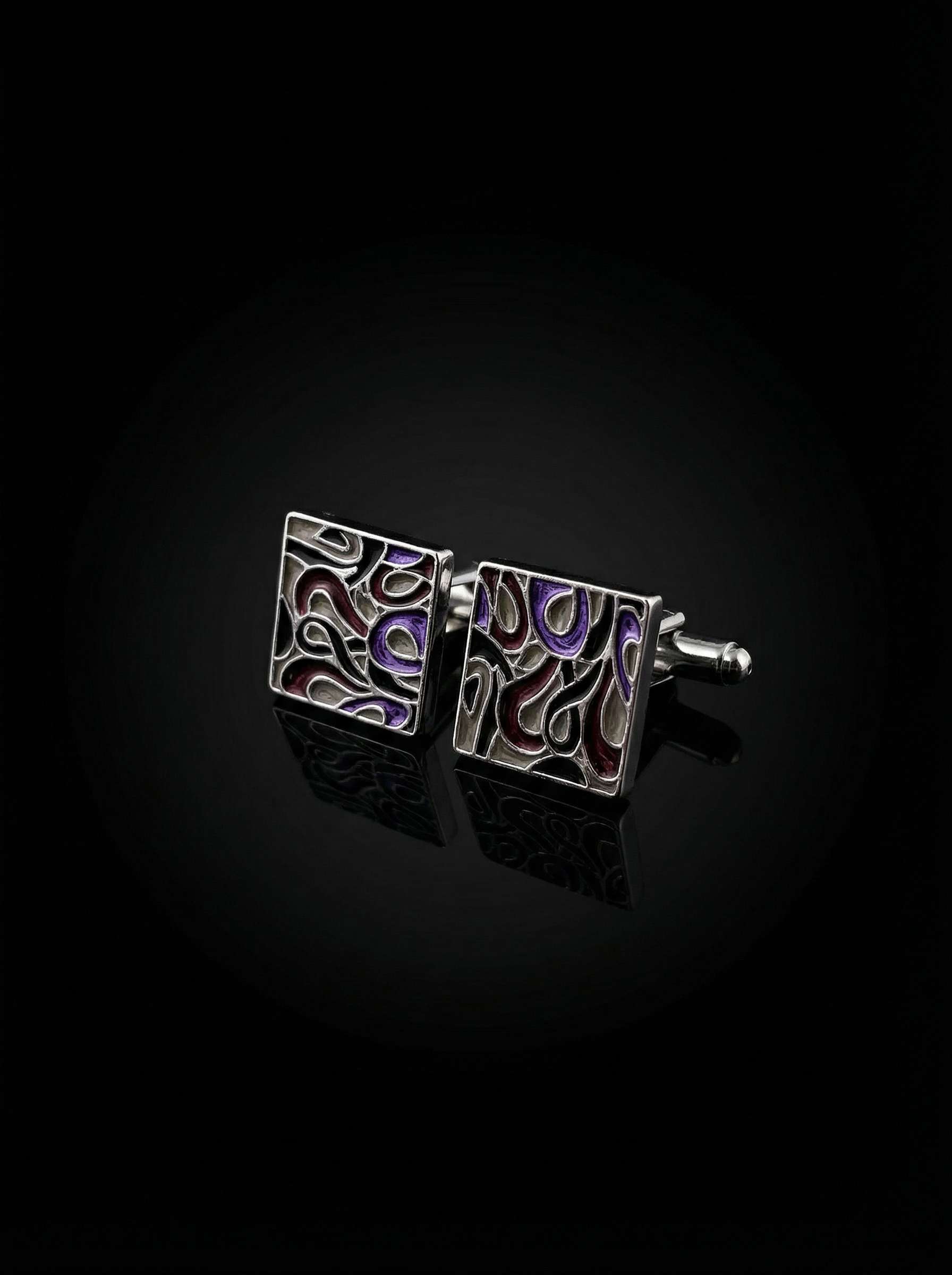 Multicolor Abstract Cufflinks Tivaaro