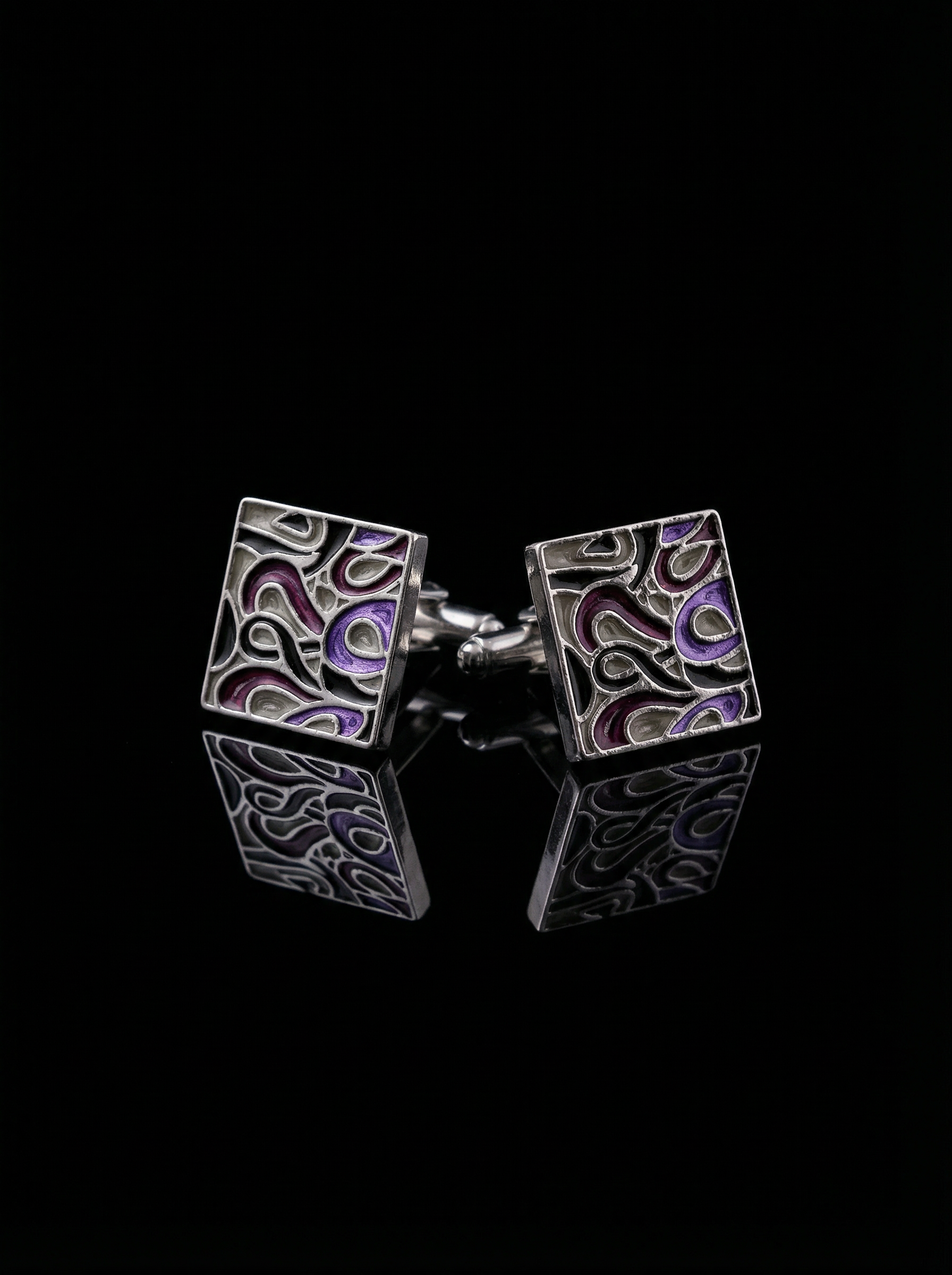 Multicolor Abstract Cufflinks Tivaaro