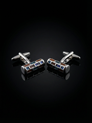 Multicolour Brick Mosaic Cufflinks Tivaaro
