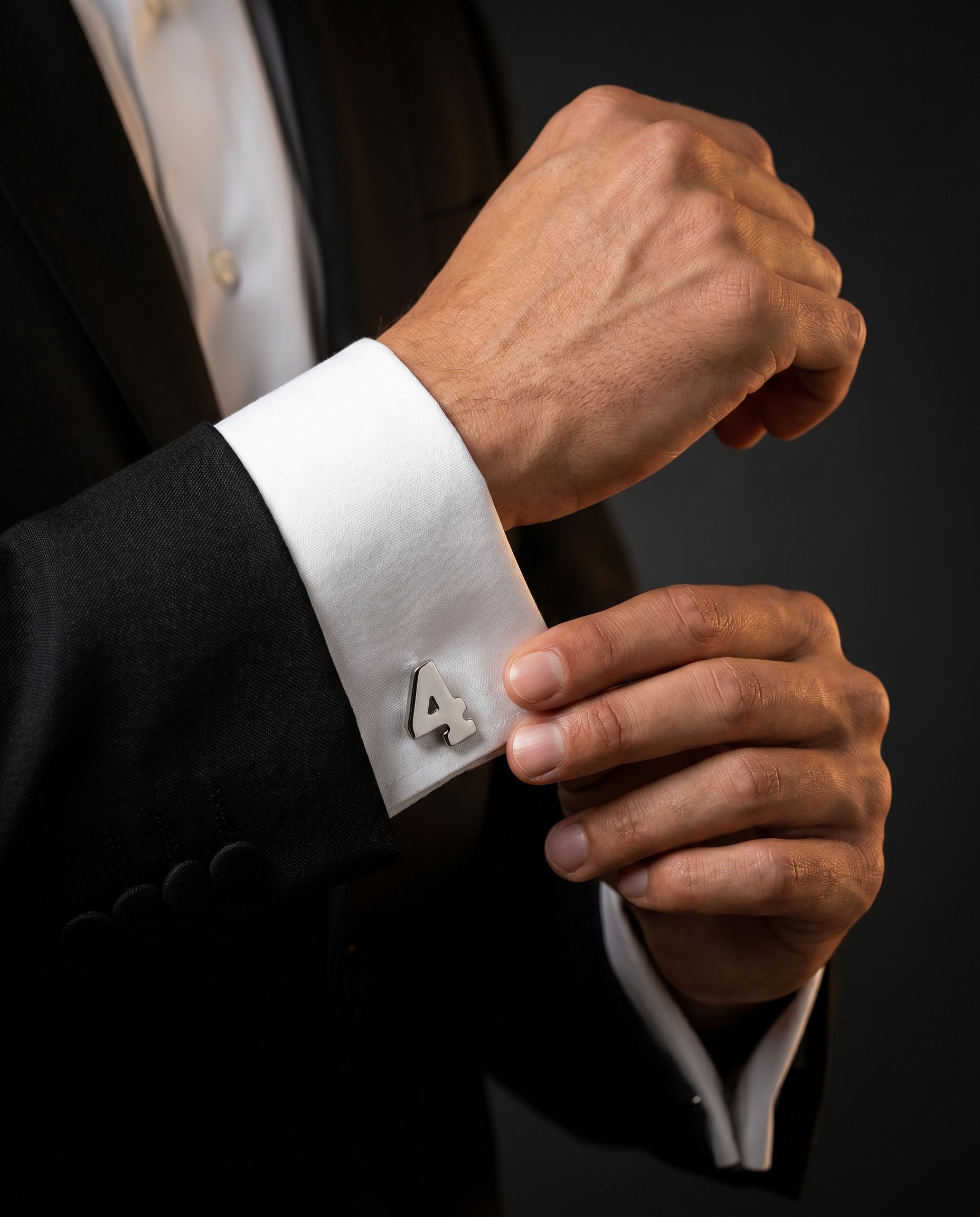 Number 4 Cufflinks by Tivaaro