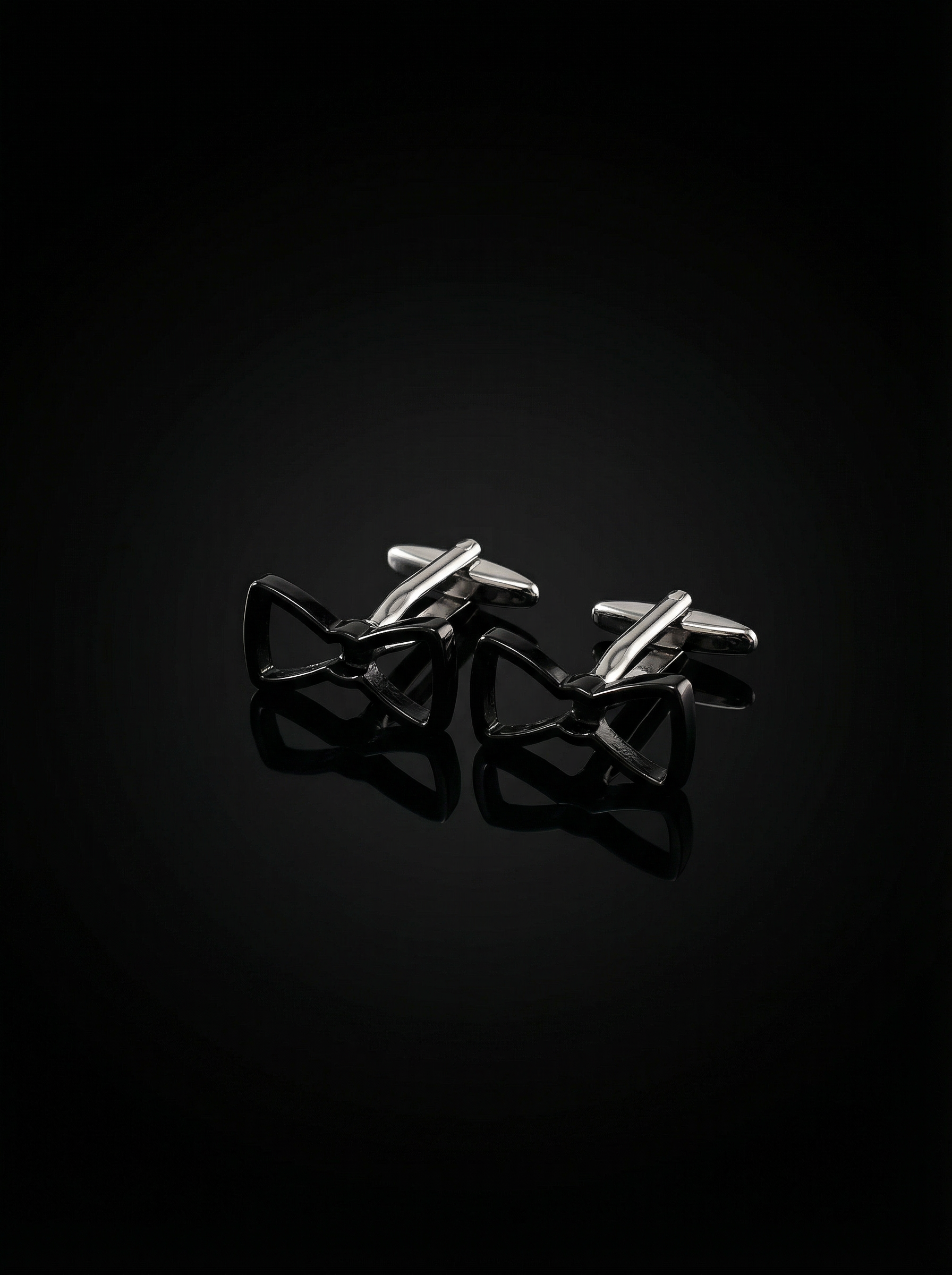 Open Frame Bow Tie Cufflinks Tivaaro