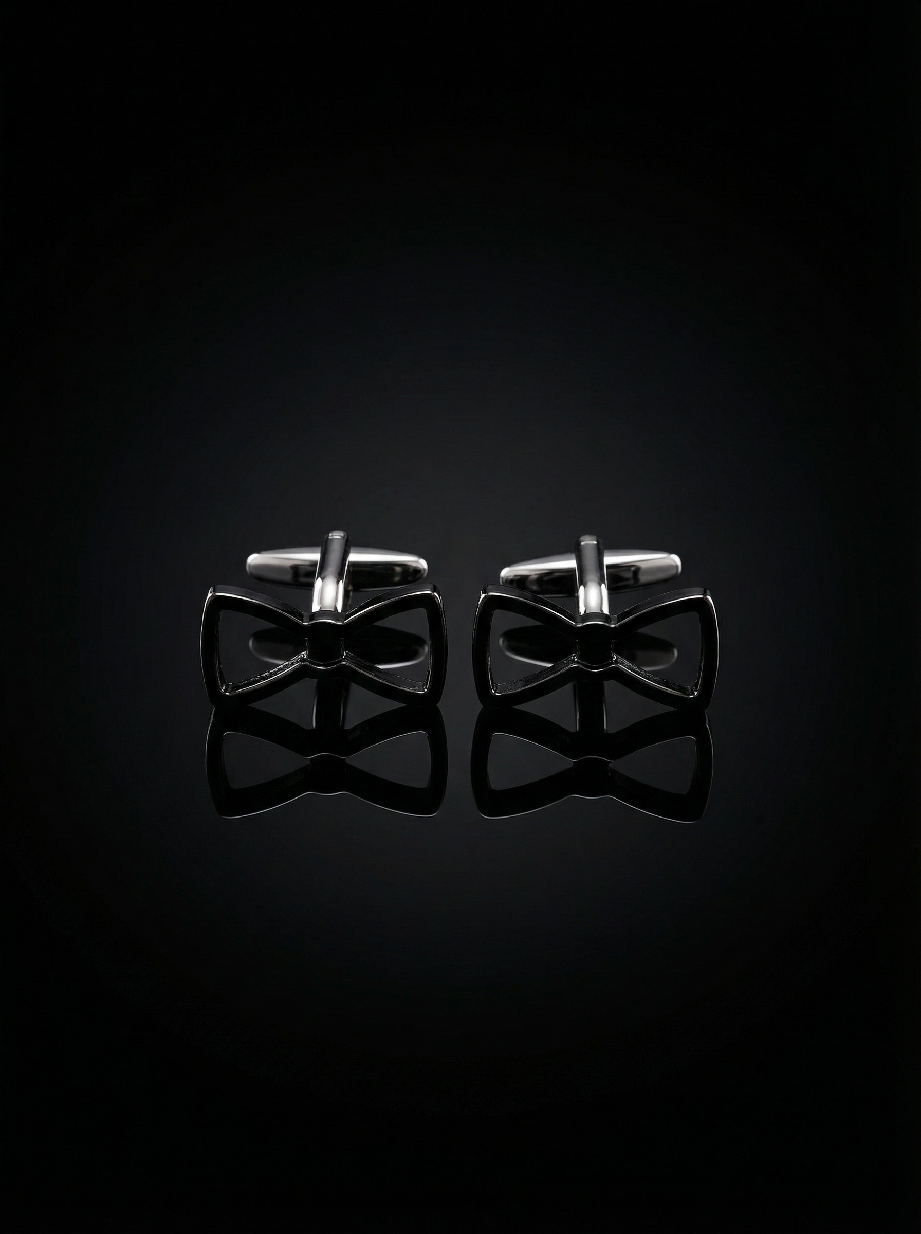 Open Frame Bow Tie Cufflinks Tivaaro