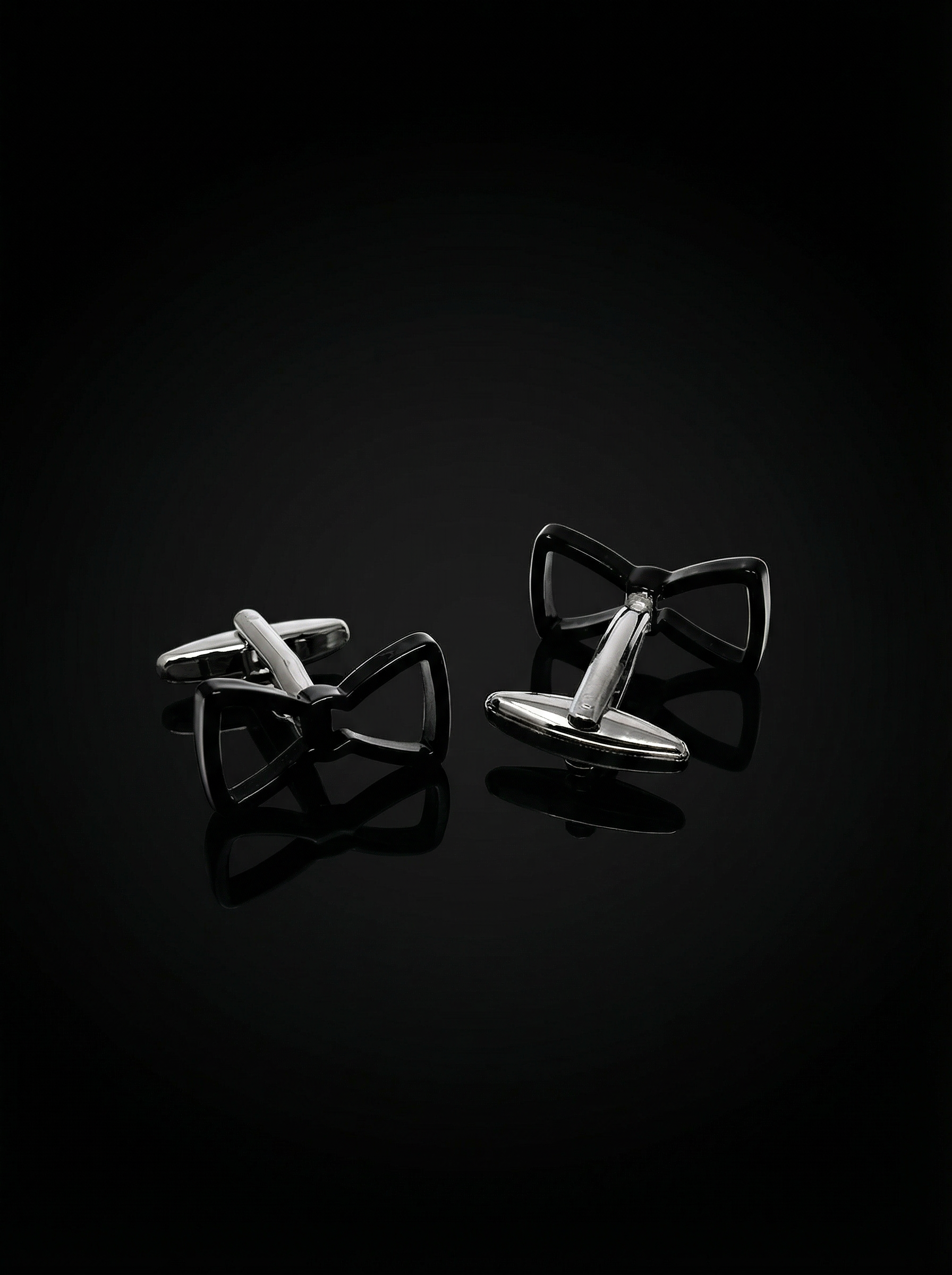 Open Frame Bow Tie Cufflinks Tivaaro