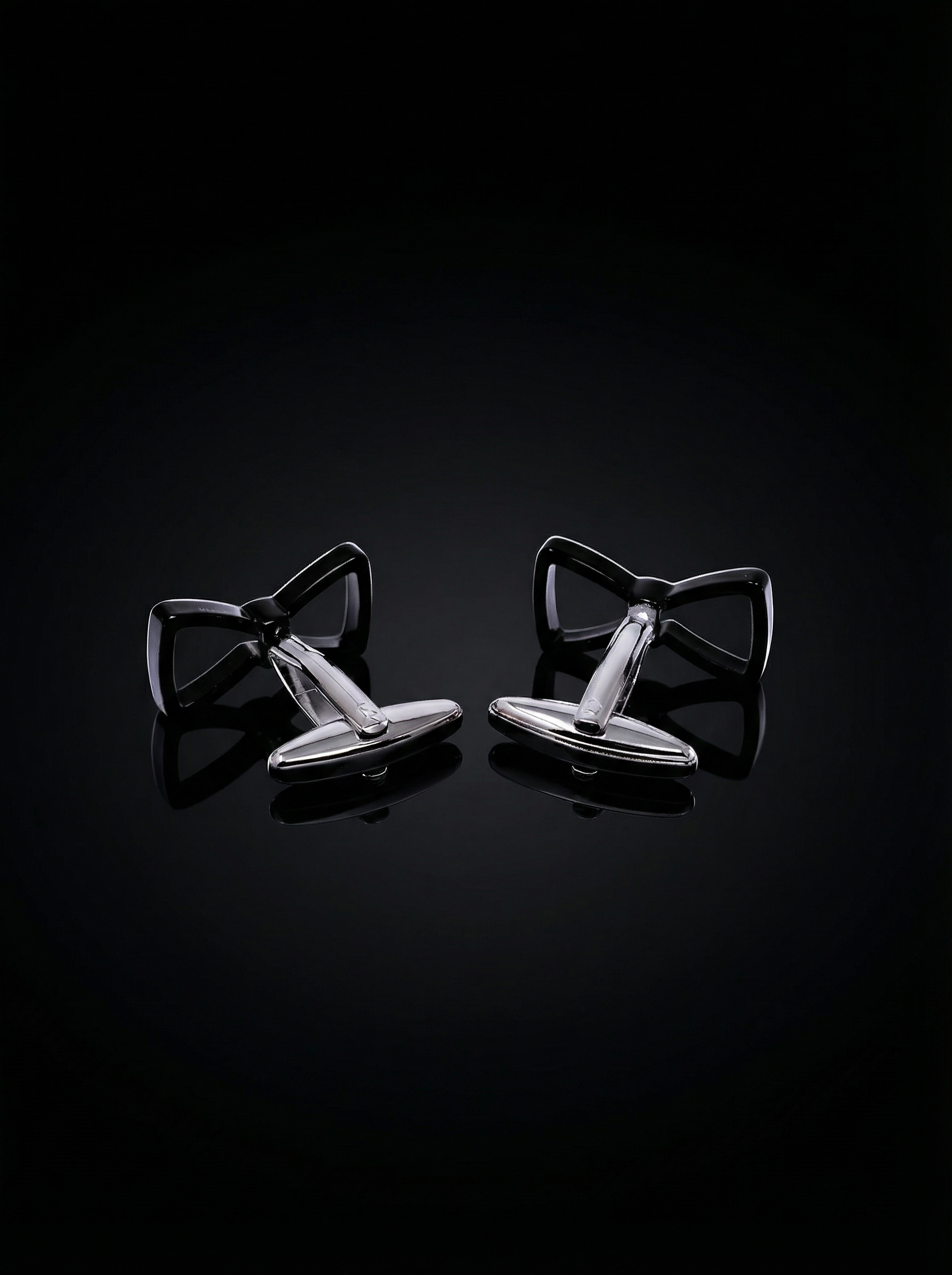 Open Frame Bow Tie Cufflinks Tivaaro