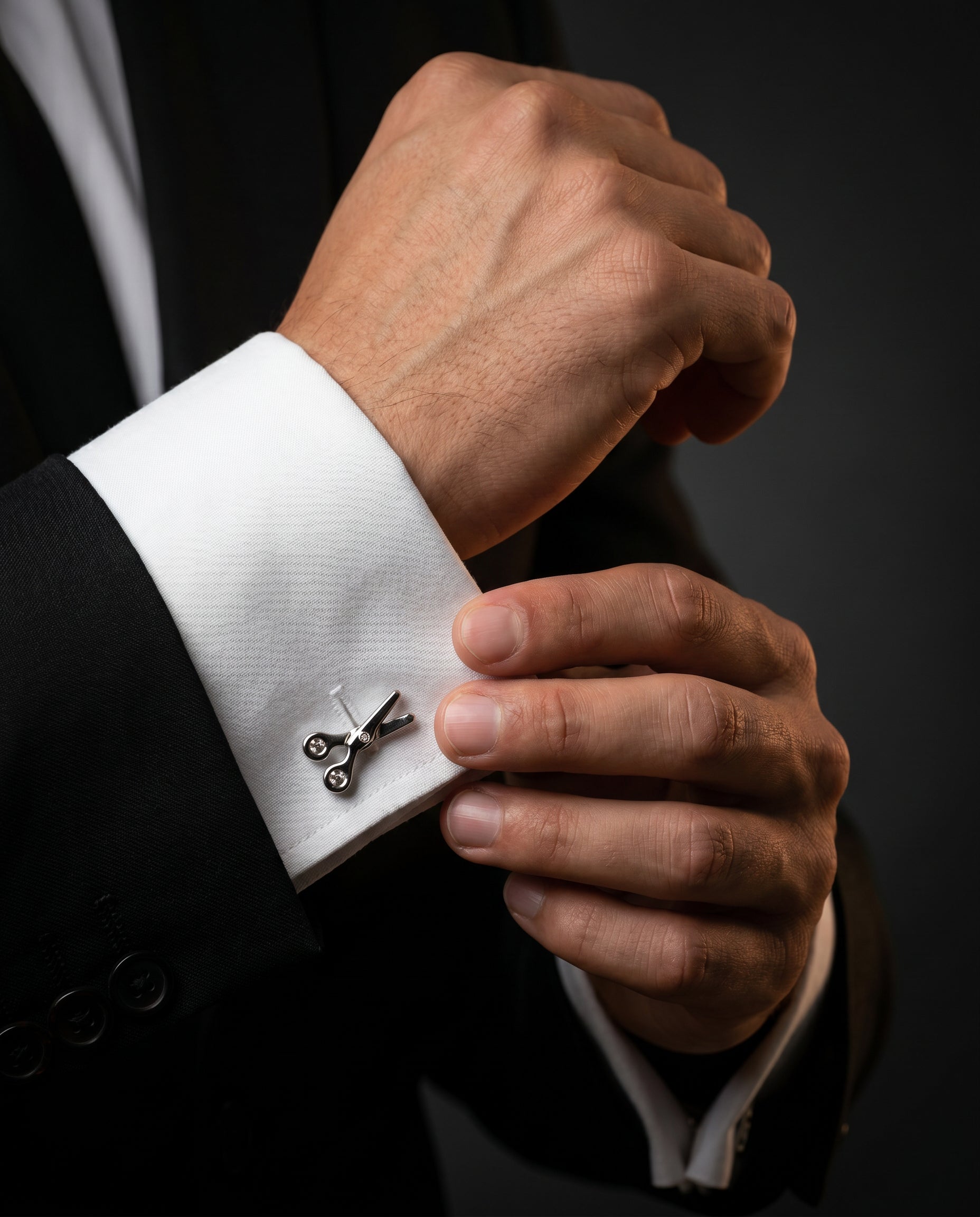 Open Scissors Cufflinks by Tivaaro