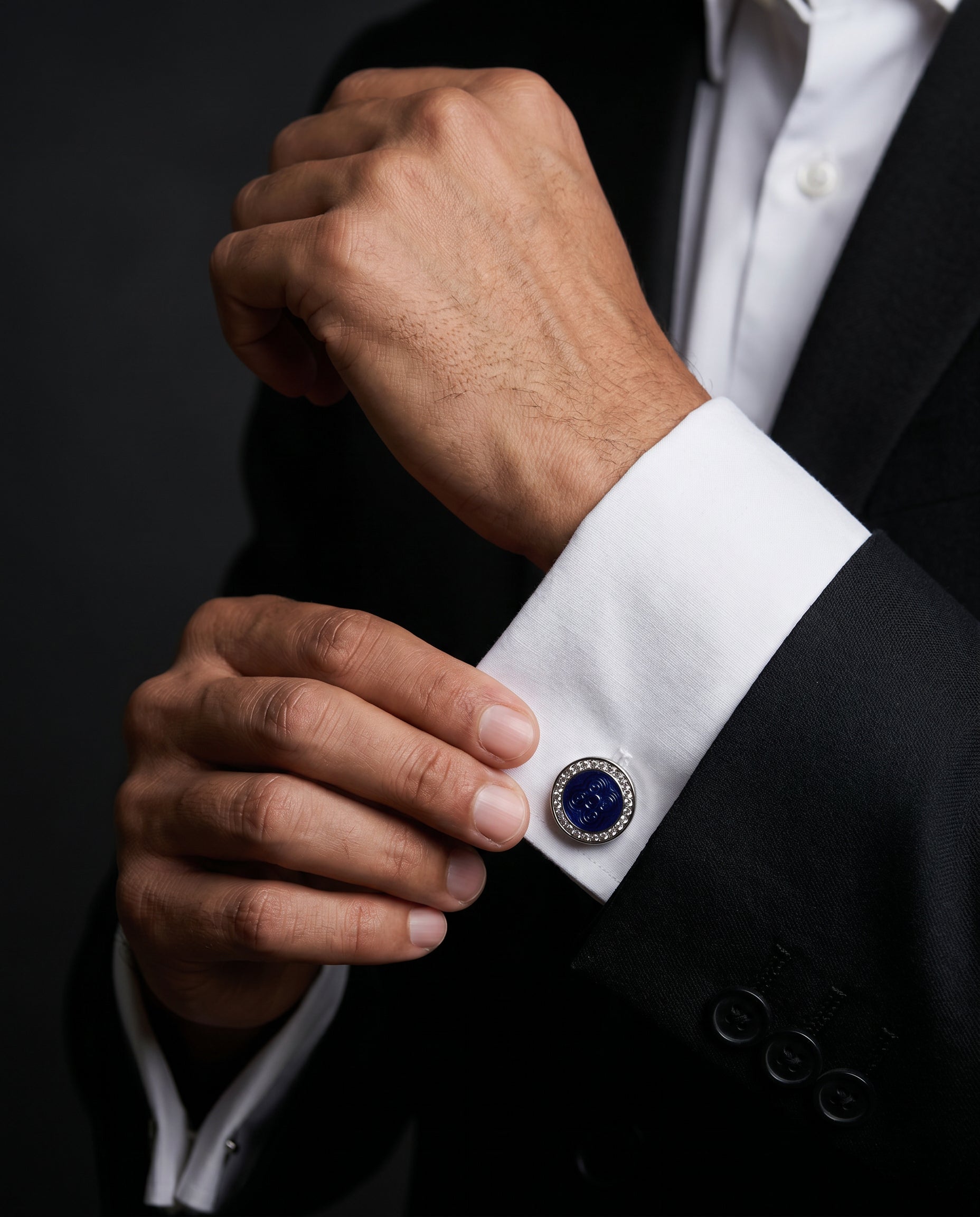 Ornamental Blue Cufflinks