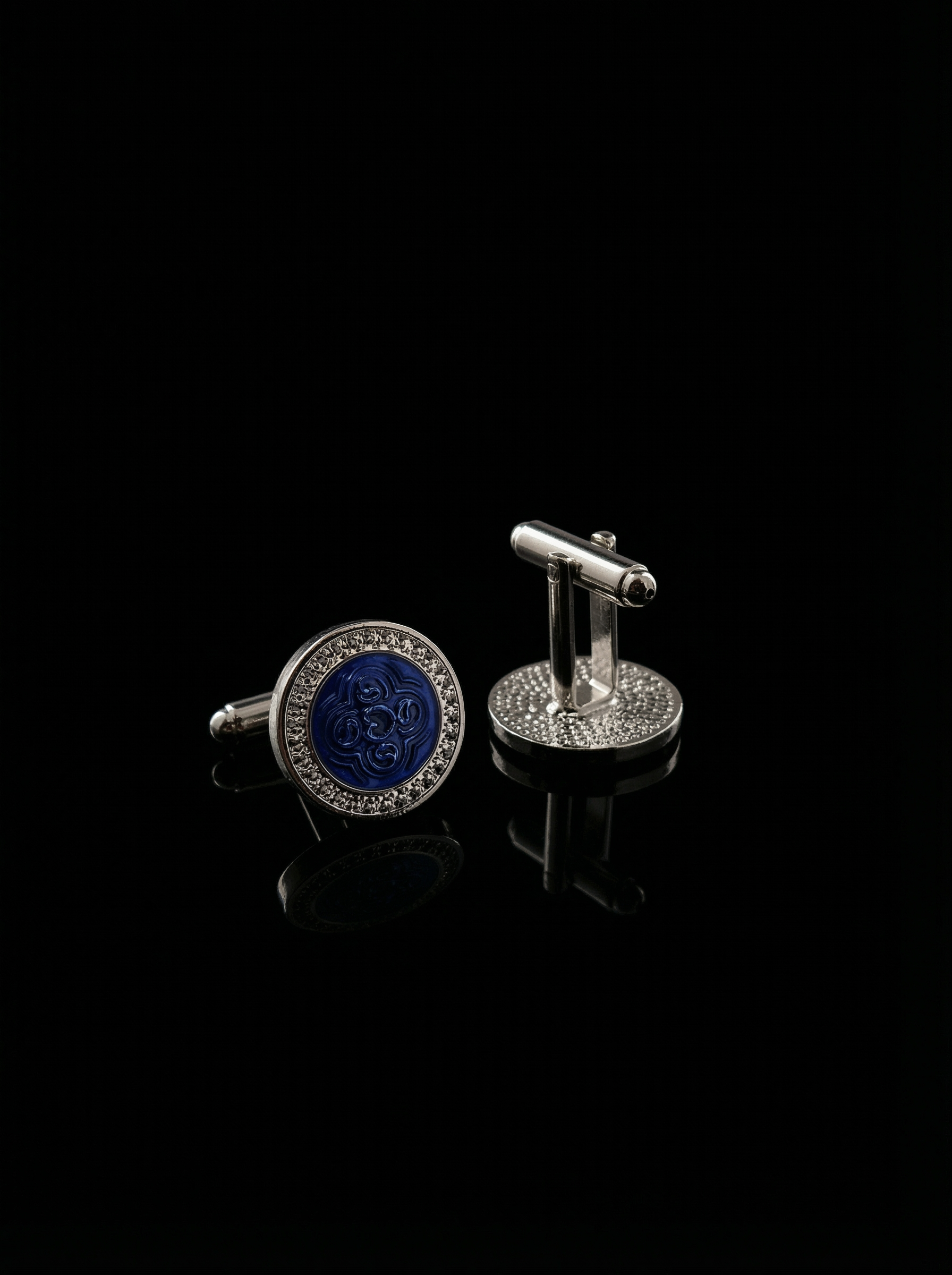 Ornamental Blue Cufflinks Tivaaro