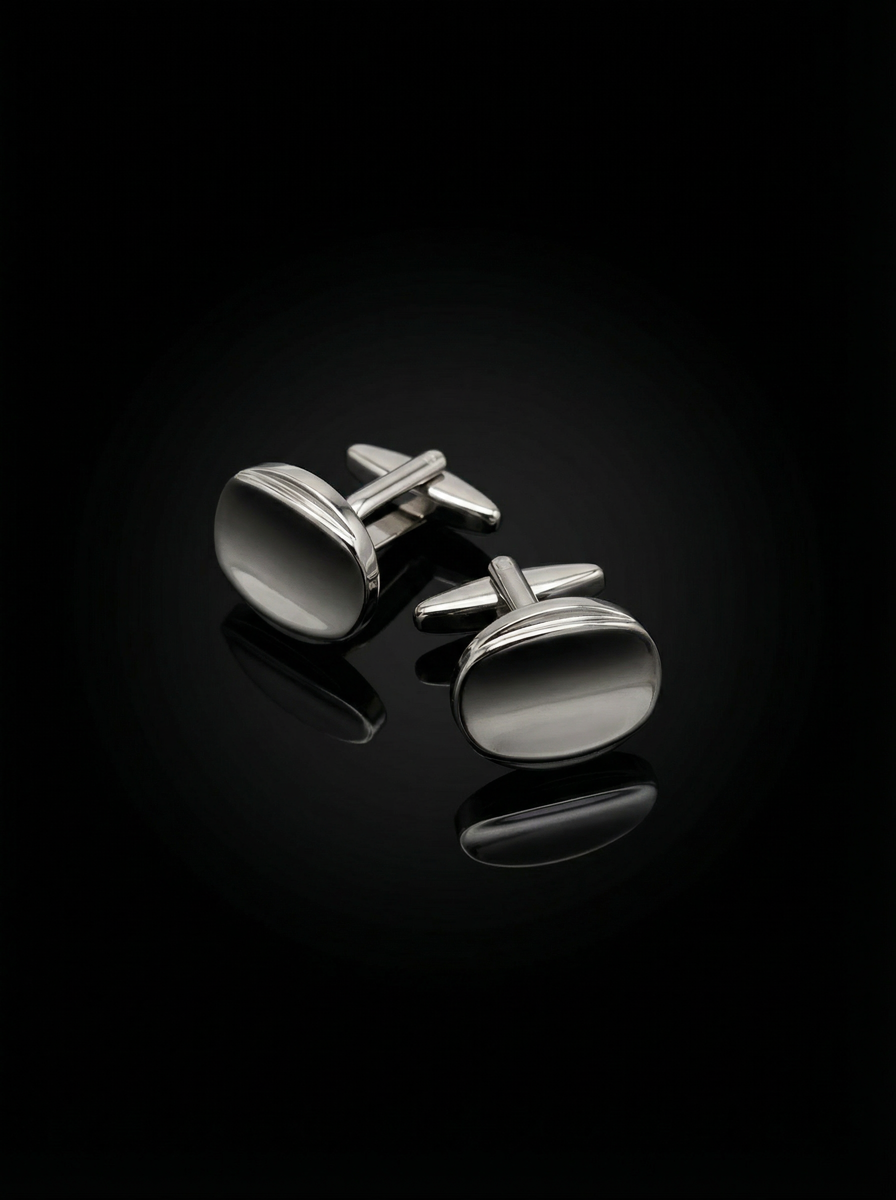 Oval Concave Cufflinks Tivaaro