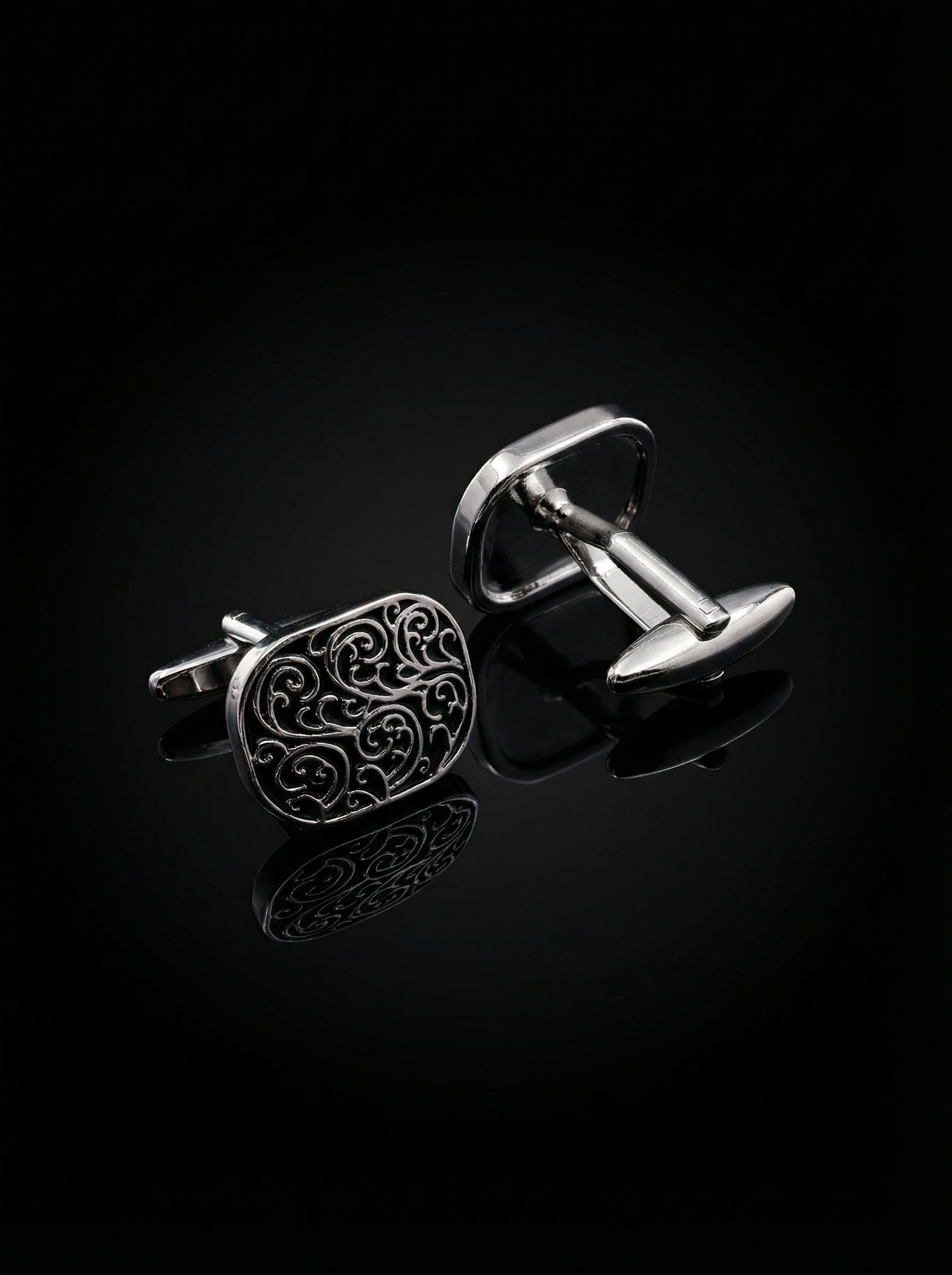 Oval Scroll Cufflinks Tivaaro