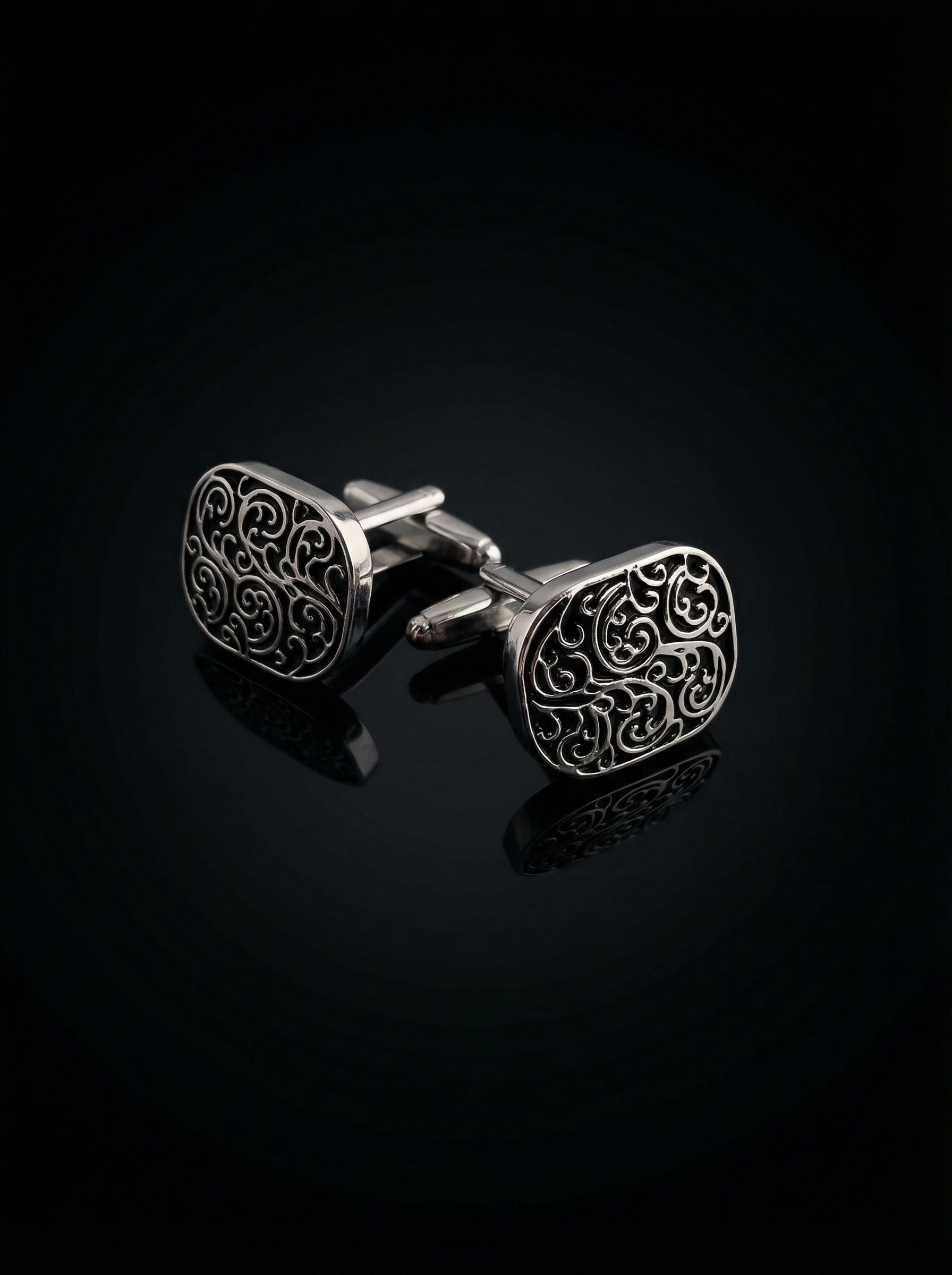 Oval Scroll Cufflinks Tivaaro