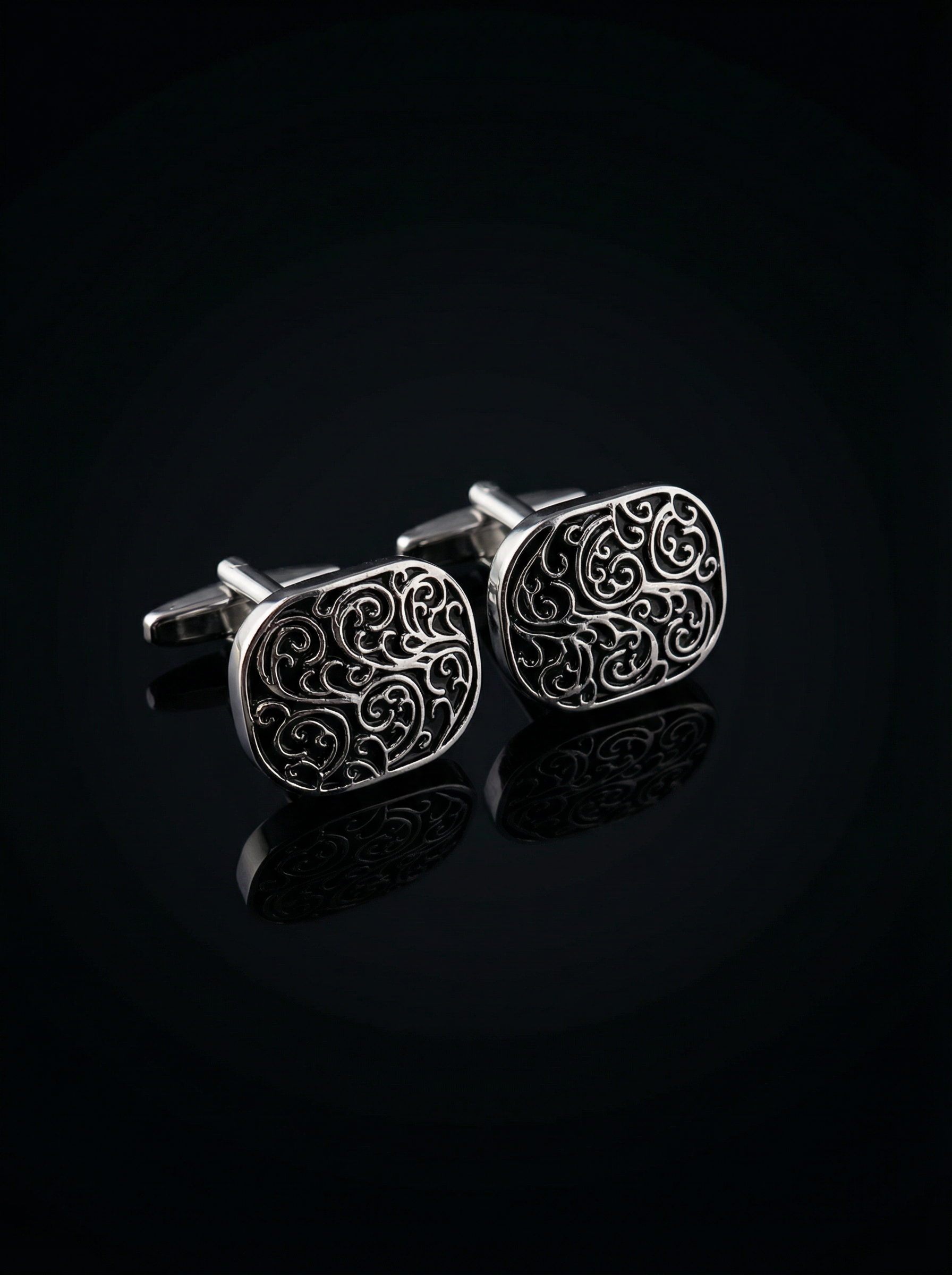 Oval Scroll Cufflinks Tivaaro