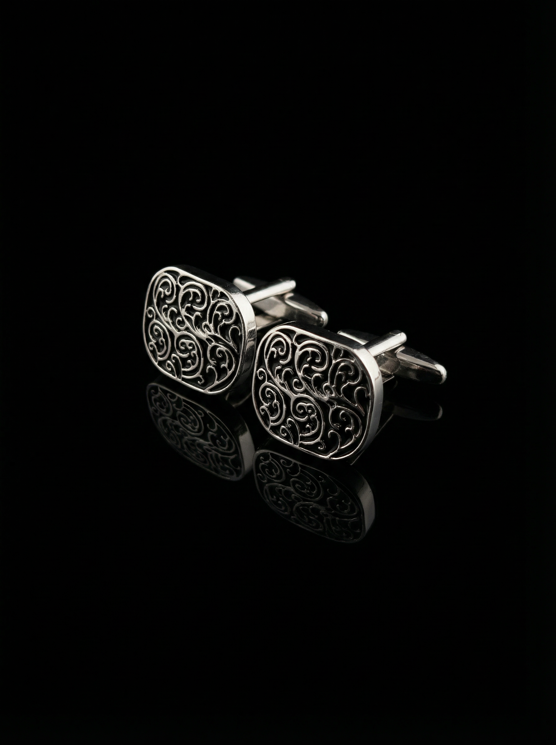 Oval Scroll Cufflinks Tivaaro