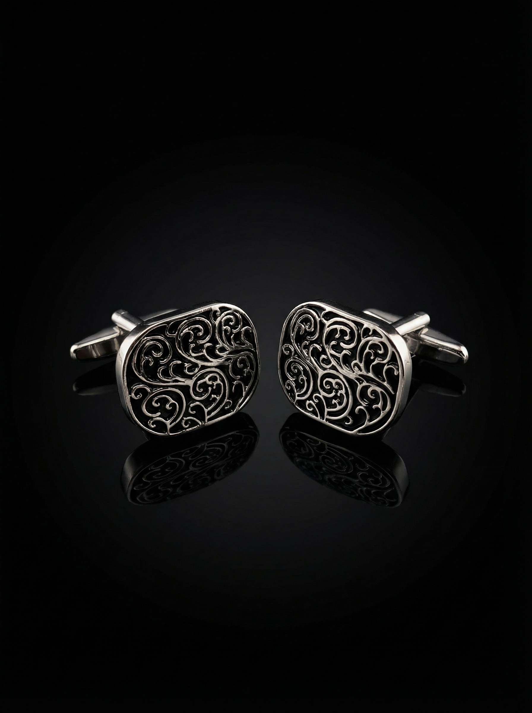 Oval Scroll Cufflinks Tivaaro