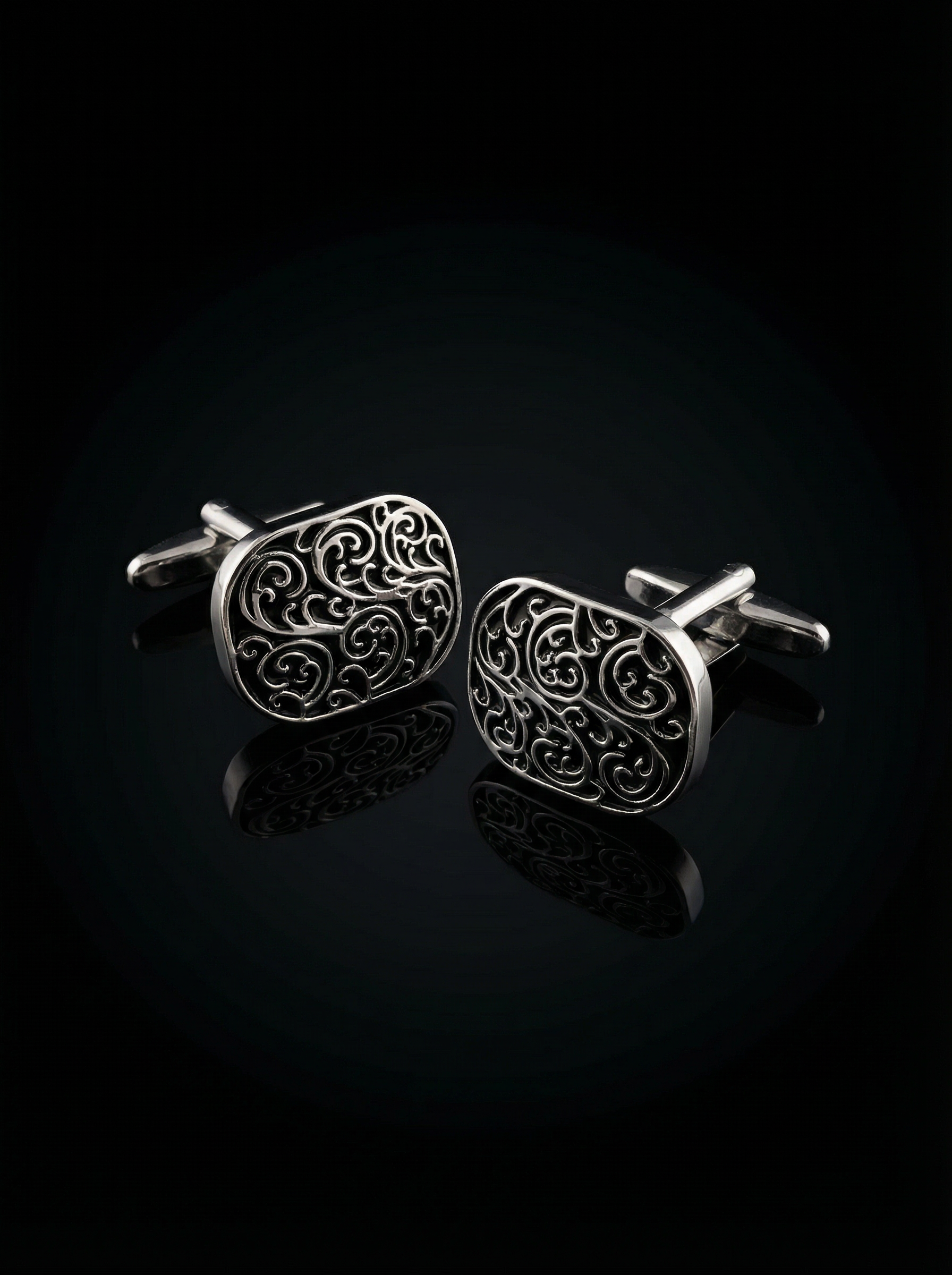 Oval Scroll Cufflinks Tivaaro