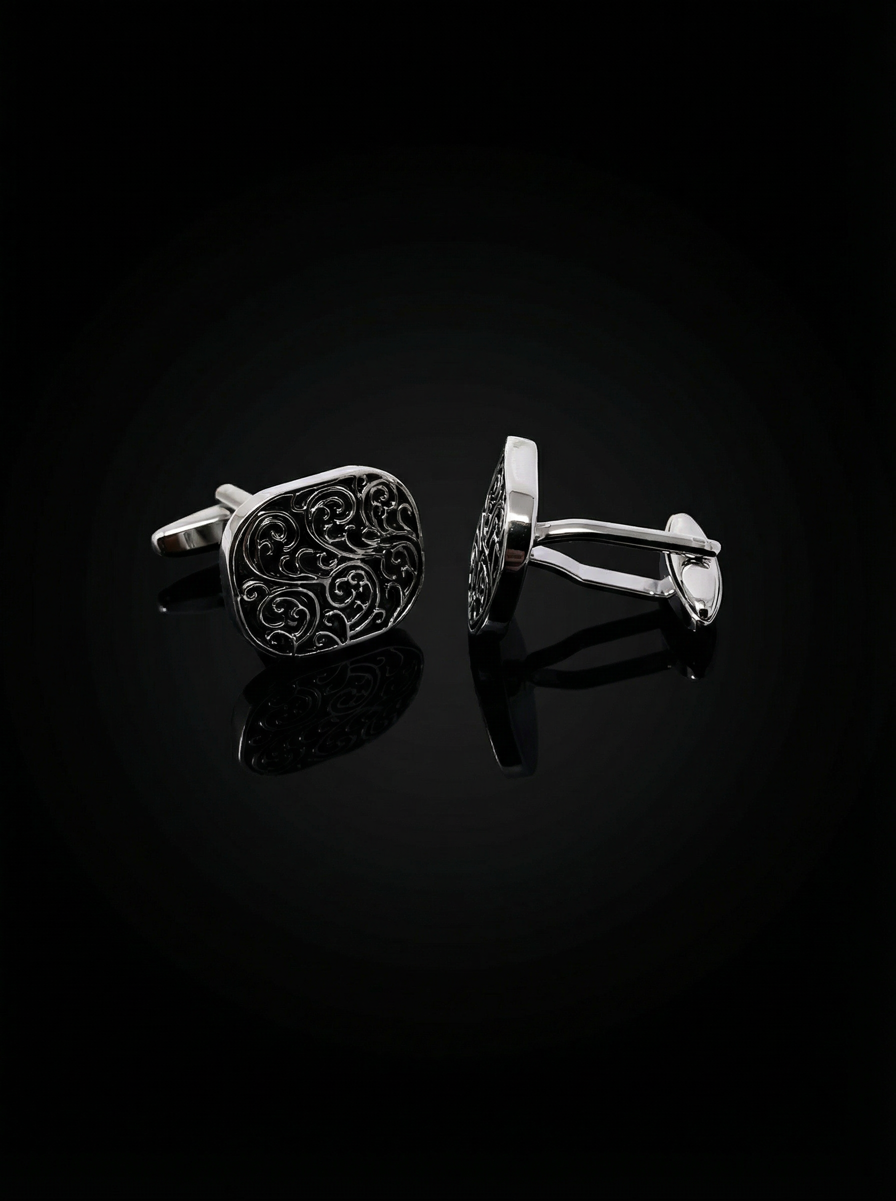 Oval Scroll Cufflinks Tivaaro