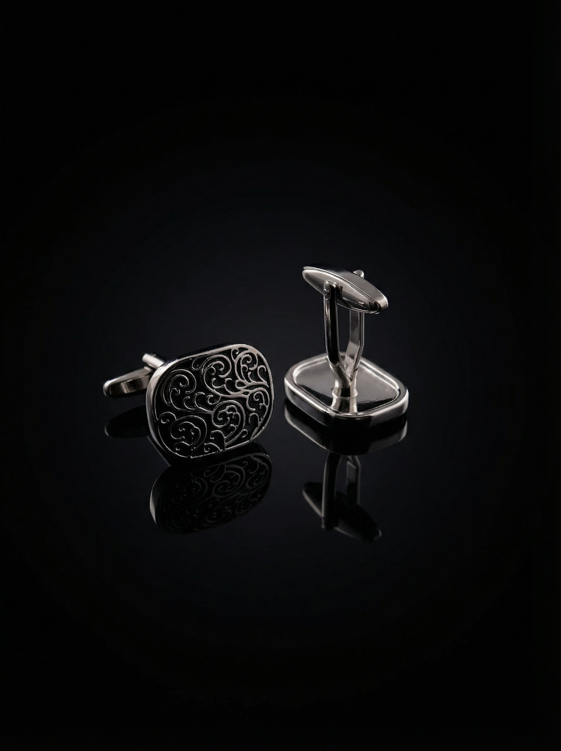 Oval Scroll Cufflinks Tivaaro