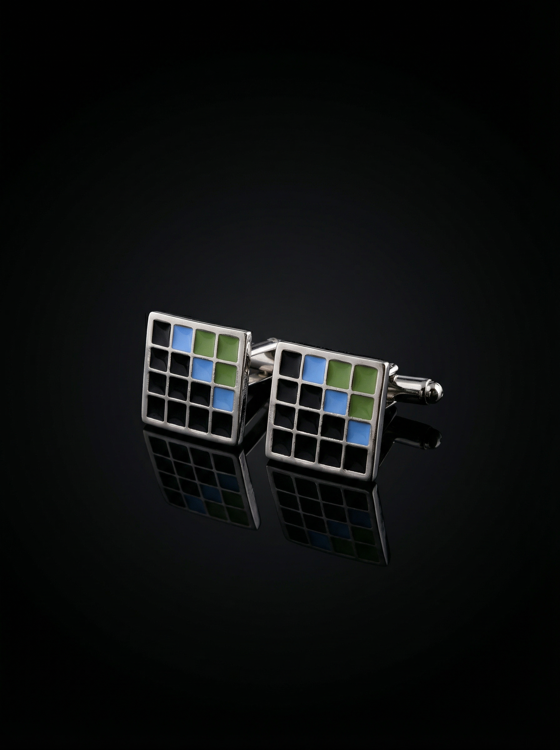 Pixel Tiled Cufflinks Tivaaro