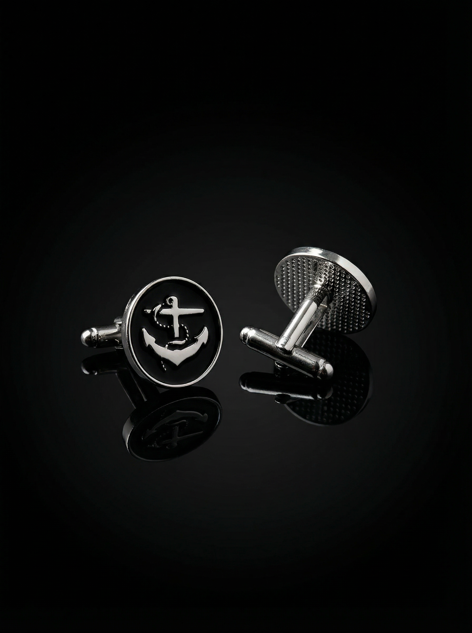 Polished Maritime Anchor Cufflinks Tivaaro