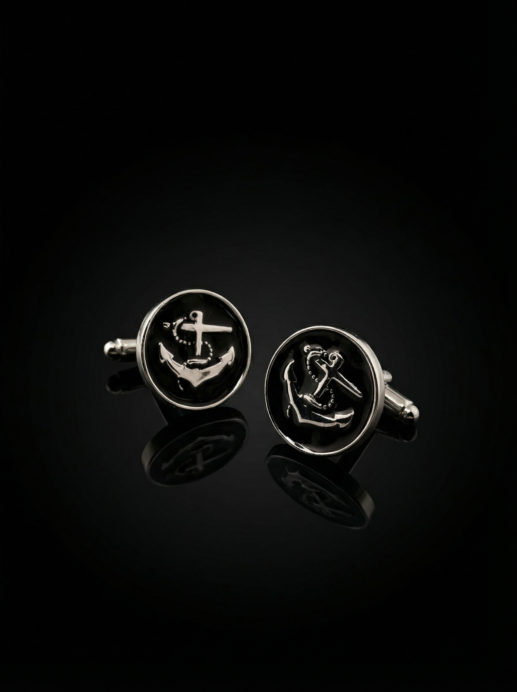 Polished Maritime Anchor Cufflinks Tivaaro